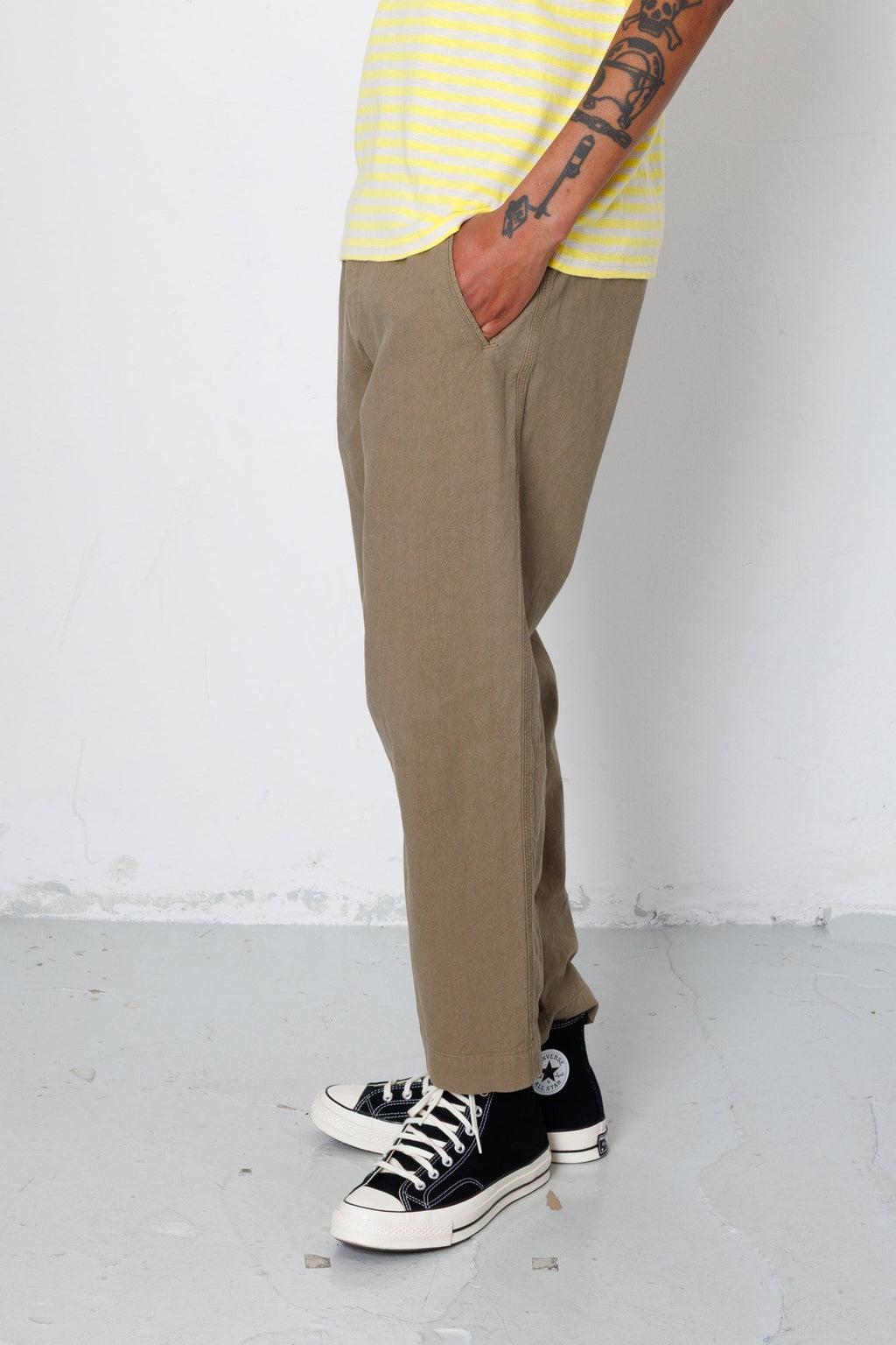 Assembly Pant - Khaki Cotton Linen
