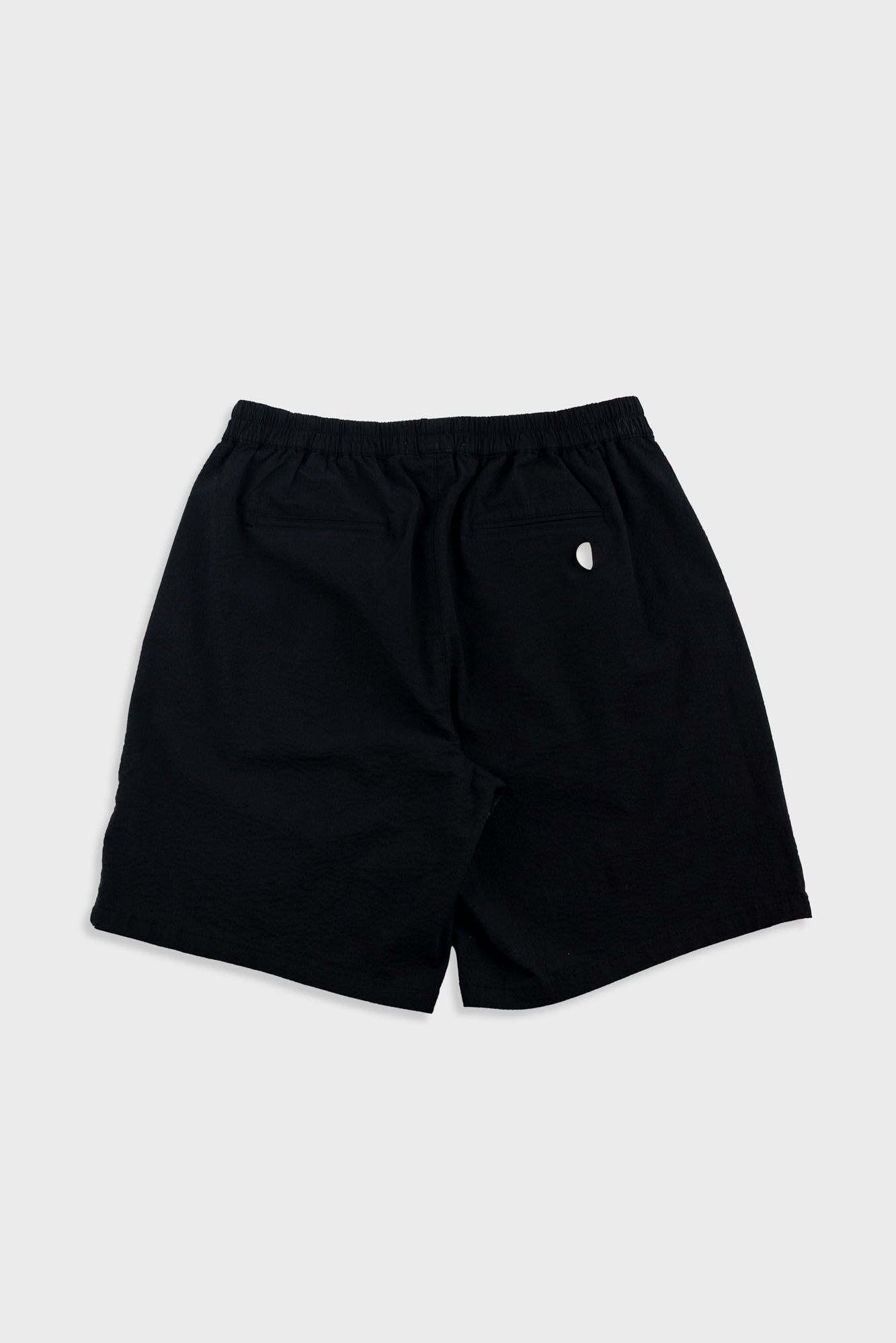 Relaxed Assembly Short - Black Seersucker