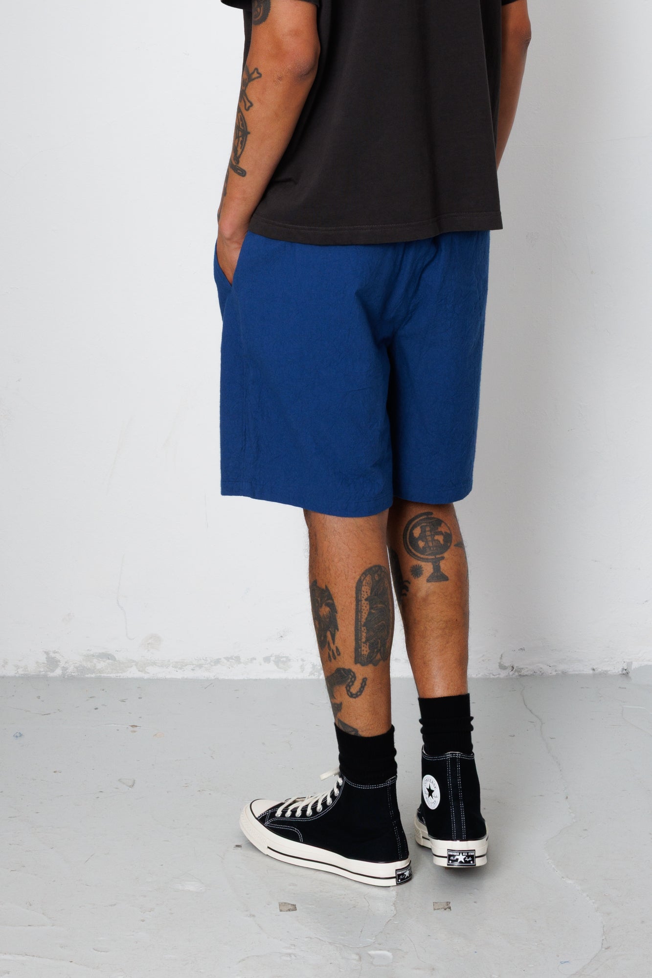 Relaxed Assembly Short - Blue Crinkle