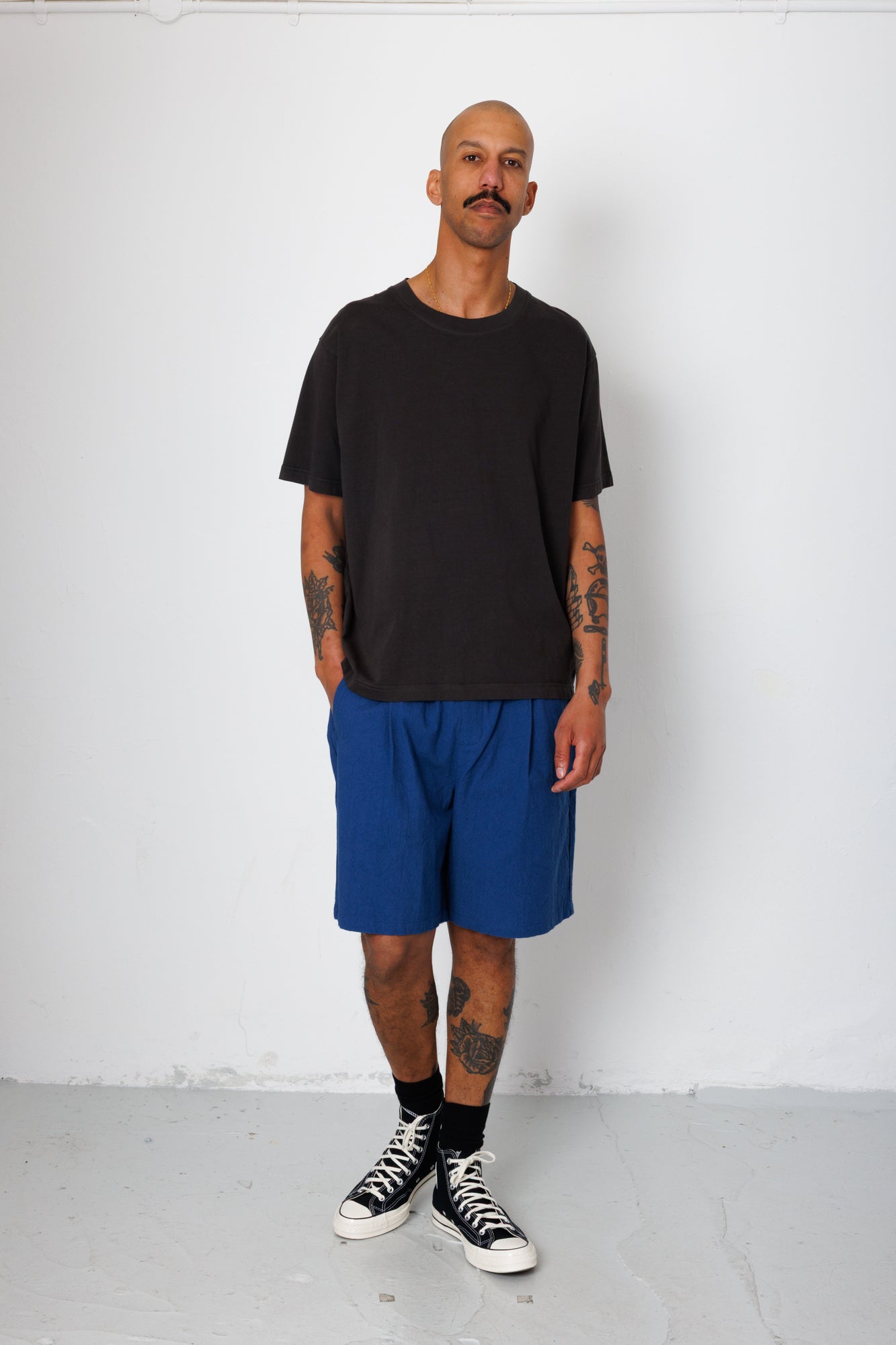 Relaxed Assembly Short - Blue Crinkle