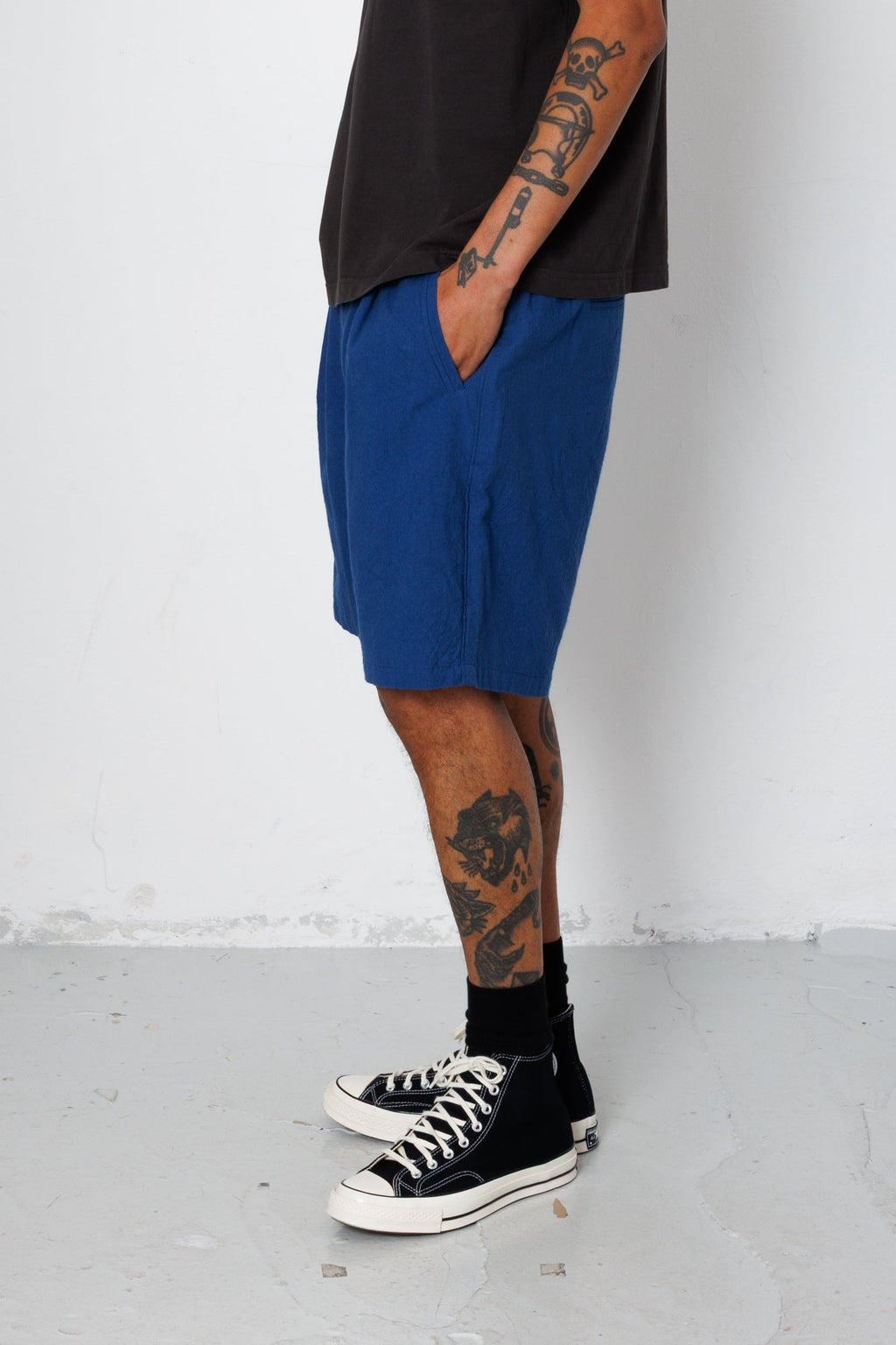 Relaxed Assembly Short - Blue Crinkle
