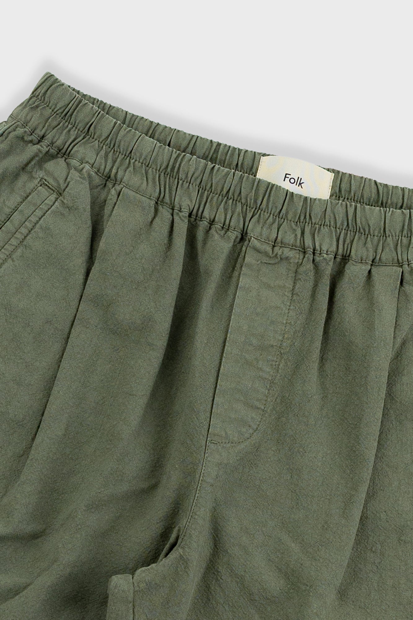 Relaxed Assembly Short - Dark Sage Cotton Linen