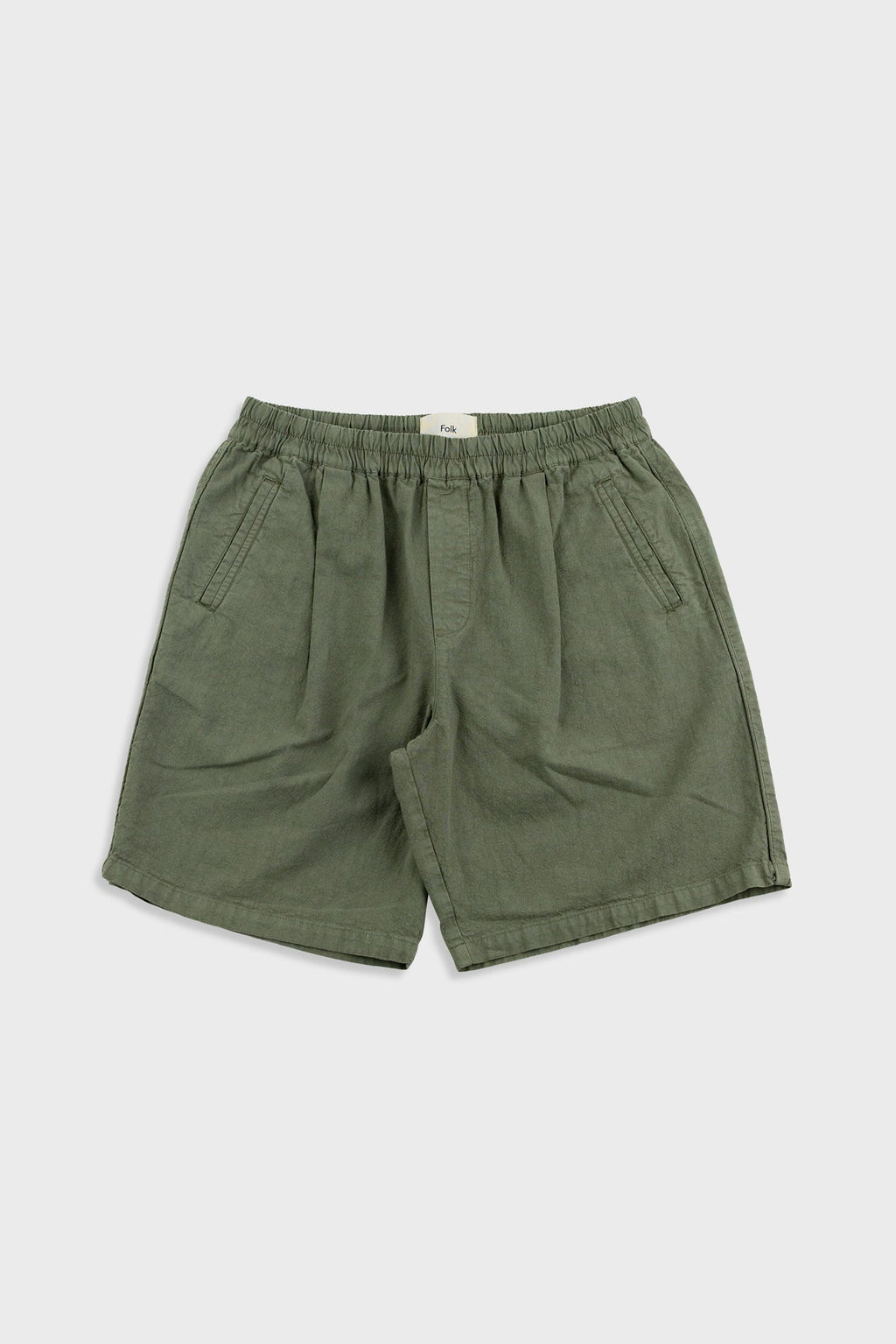 Relaxed Assembly Short - Dark Sage Cotton Linen