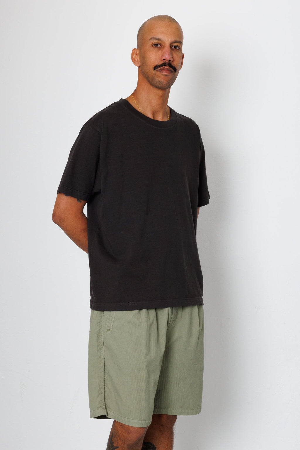 Relaxed Assembly Short - Light Sage Mini Stripe