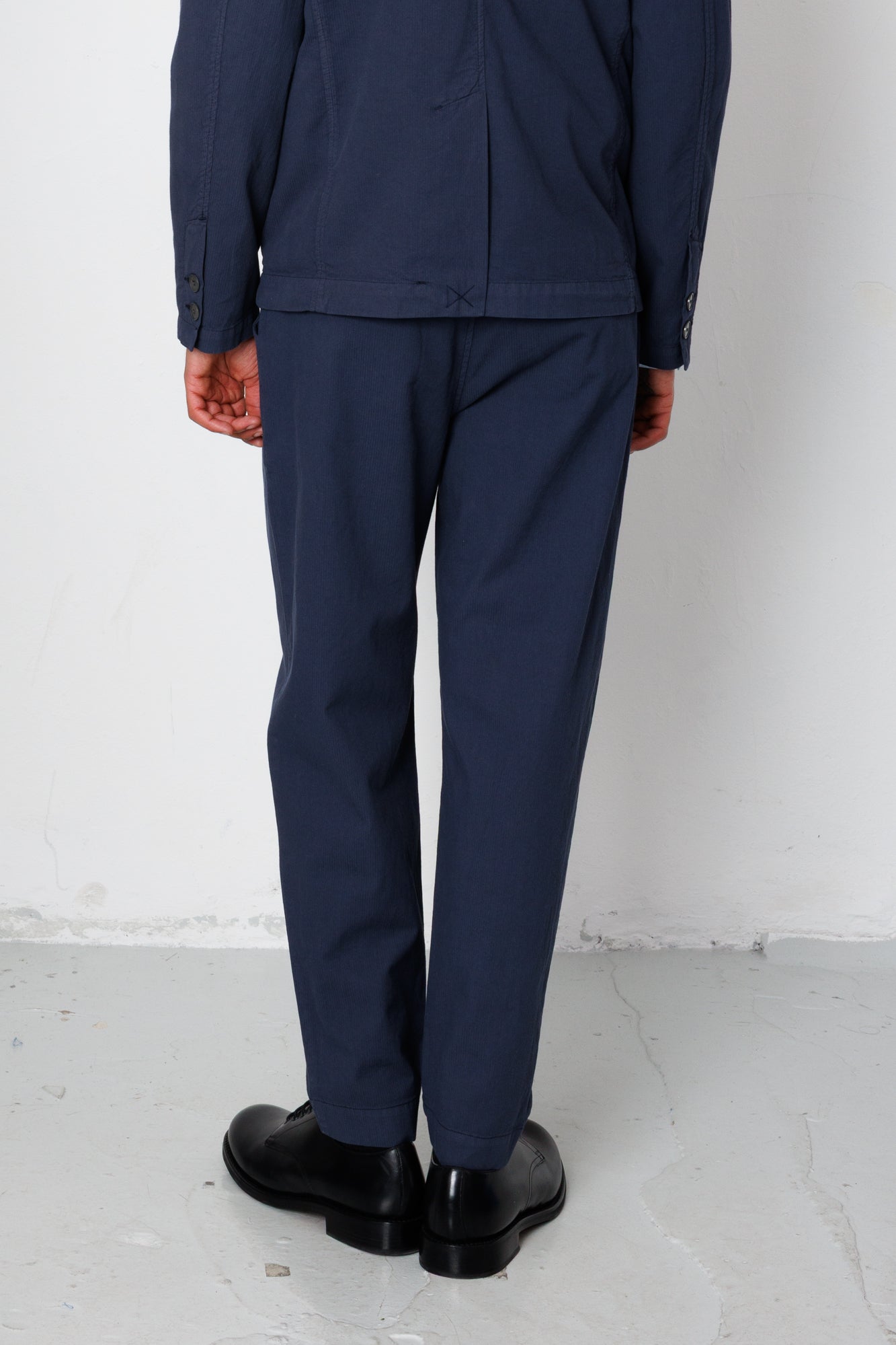 Assembly Suit Trouser - Soft Navy Mini Stripe