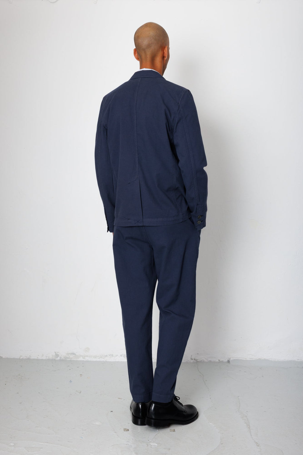 Assembly Suit Trouser - Soft Navy Mini Stripe