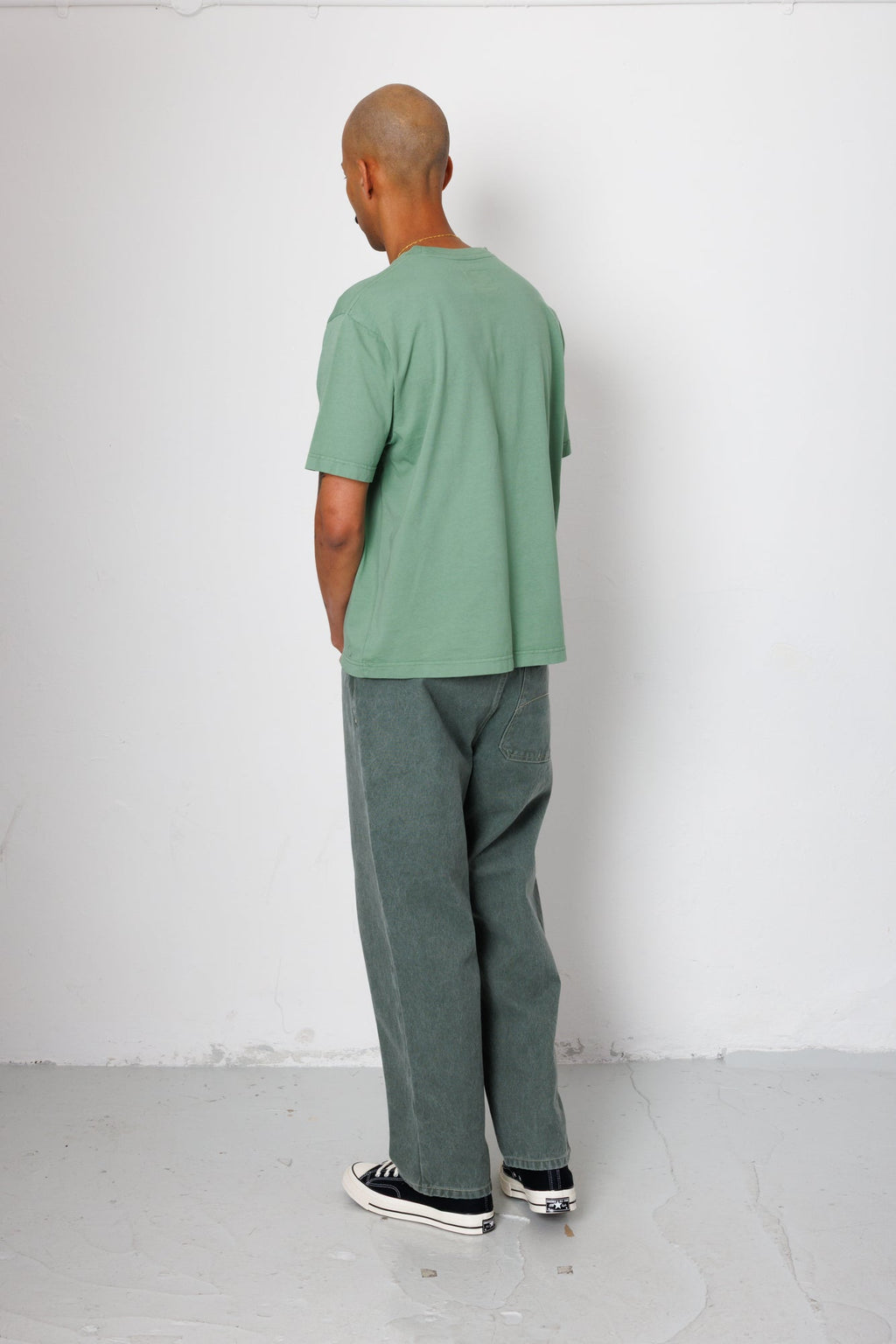 Barrel Leg Jean - Soft Green Canvas