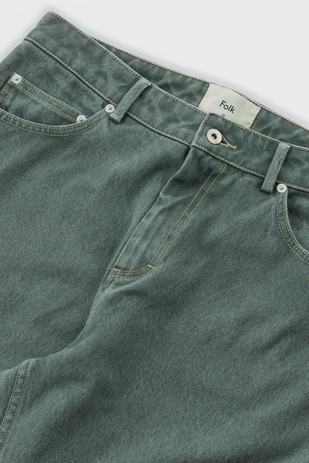 Barrel Leg Jean - Soft Green Canvas