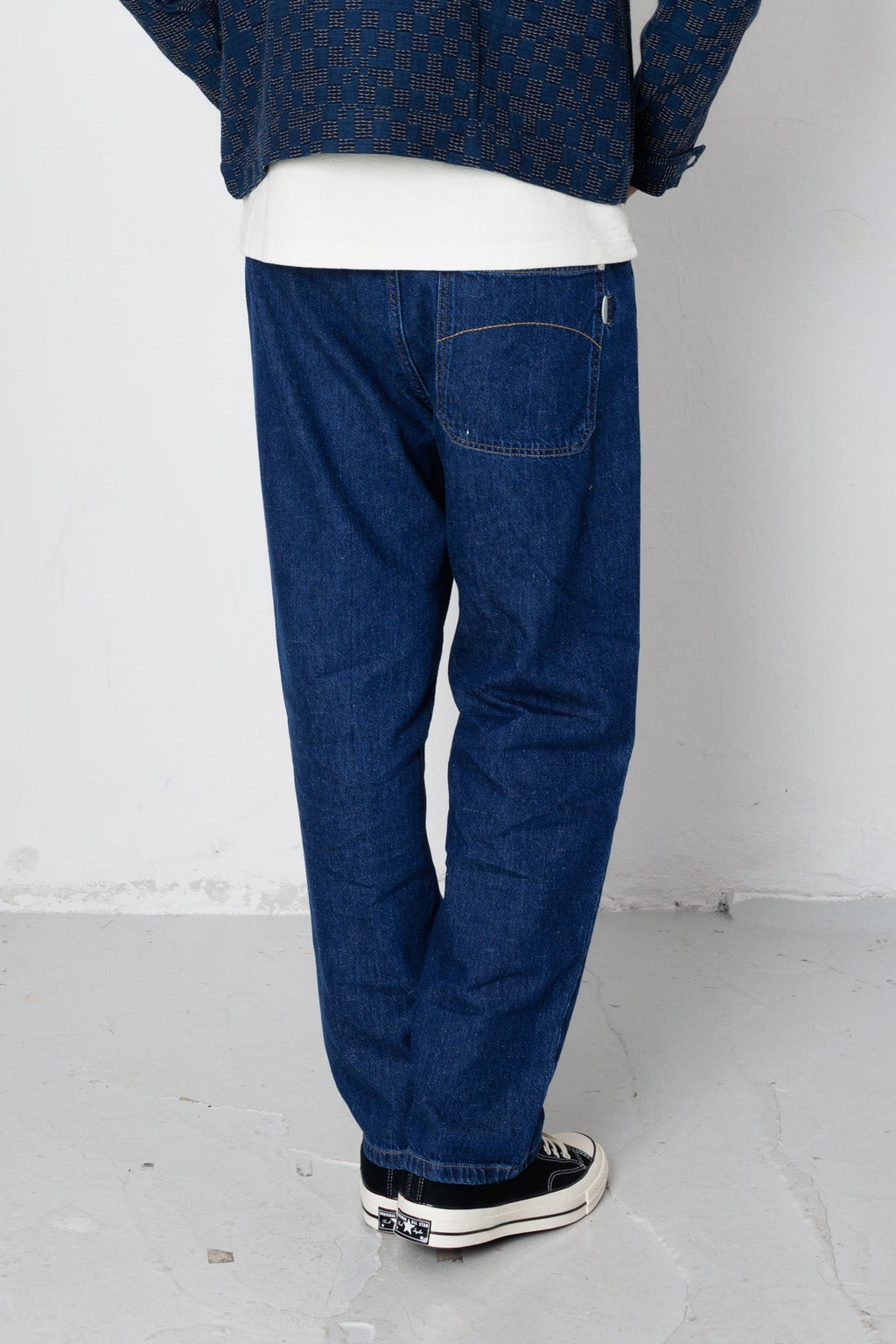 Barrel Leg Jean - Mid Slub Denim