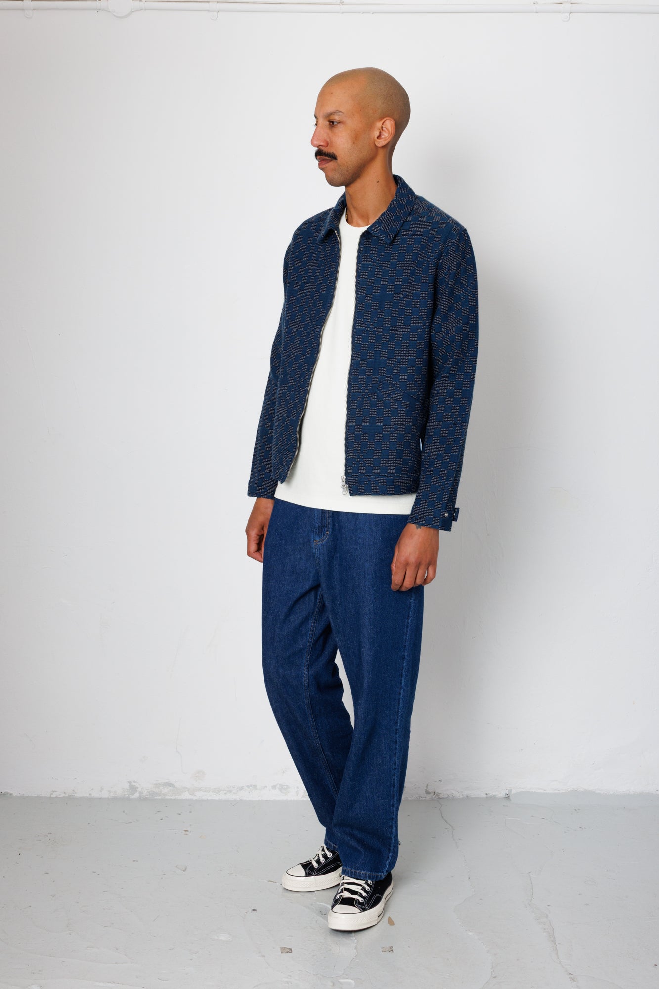 Barrel Leg Jean - Mid Slub Denim