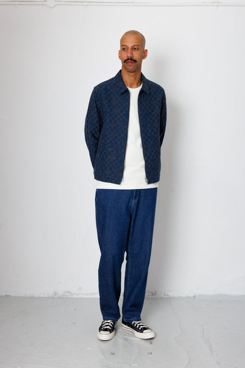 Barrel Leg Jean - Mid Slub Denim