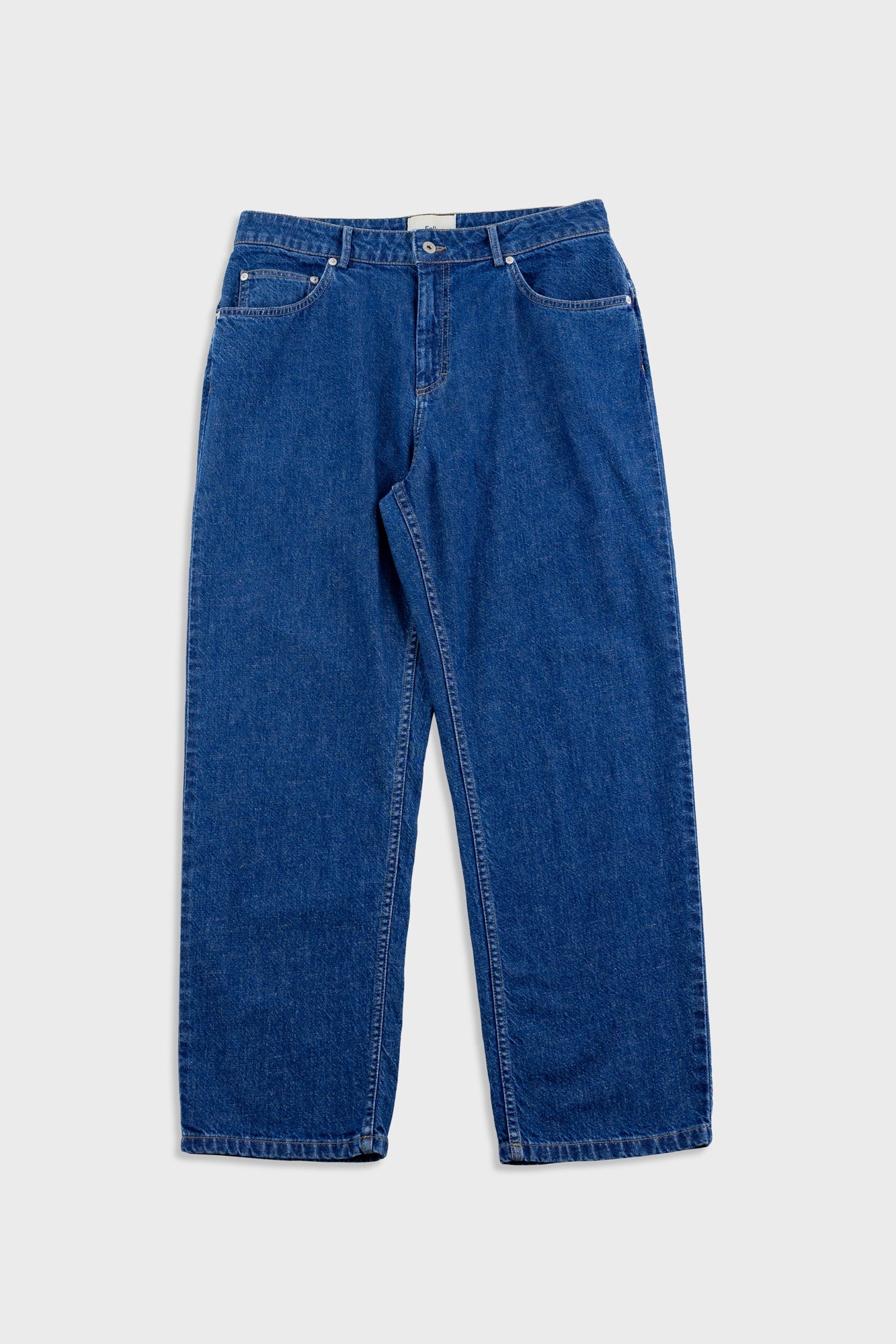 Barrel Leg Jean - Mid Slub Denim
