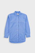 Boyfriend Shirt - Sky Blue Seersucker