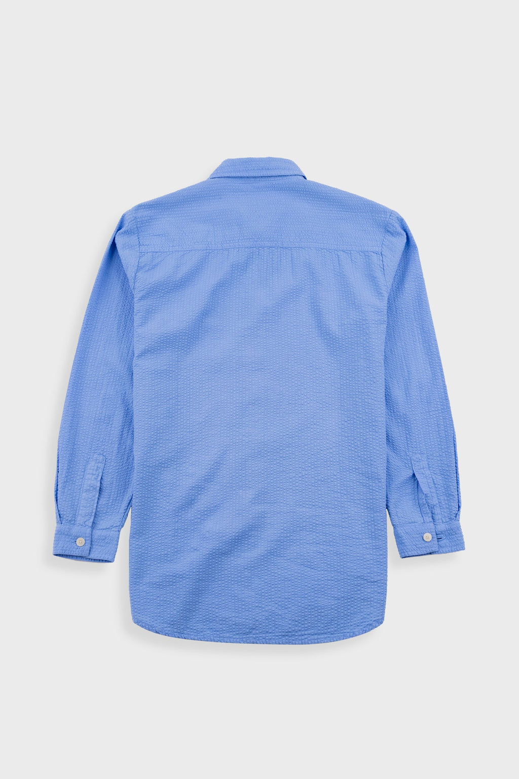 Boyfriend Shirt - Sky Blue Seersucker