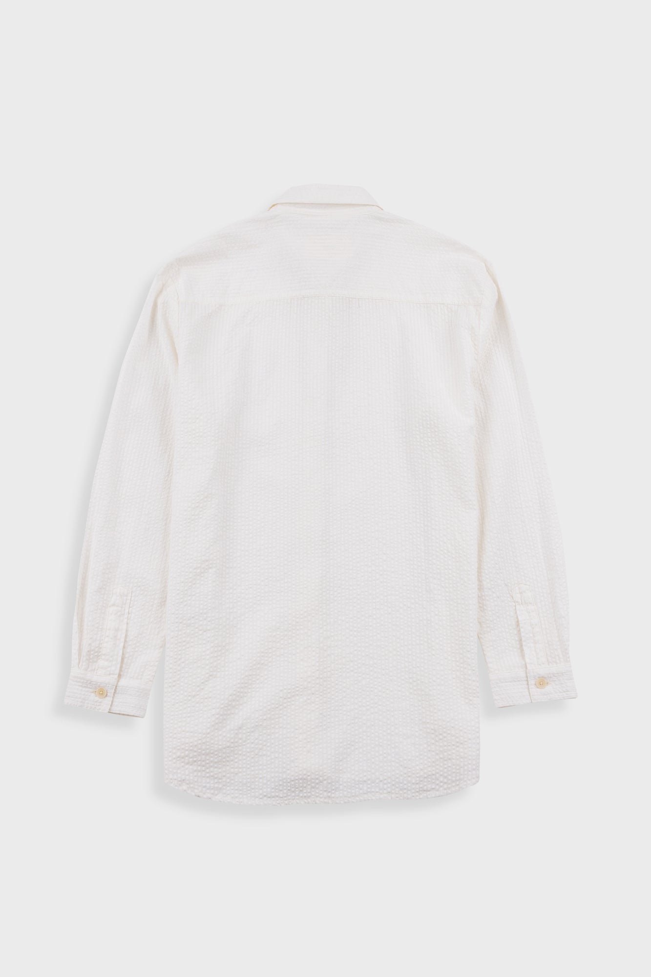 Boyfriend Shirt - White Seersucker