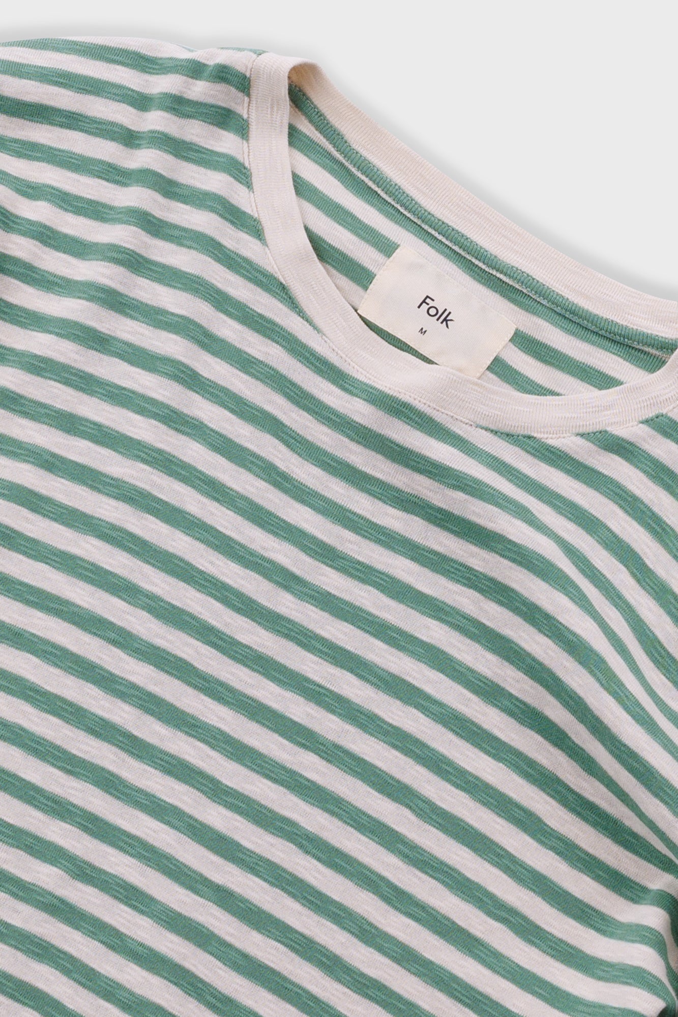 Classic Striped T-Shirt - Soft Green / Ecru