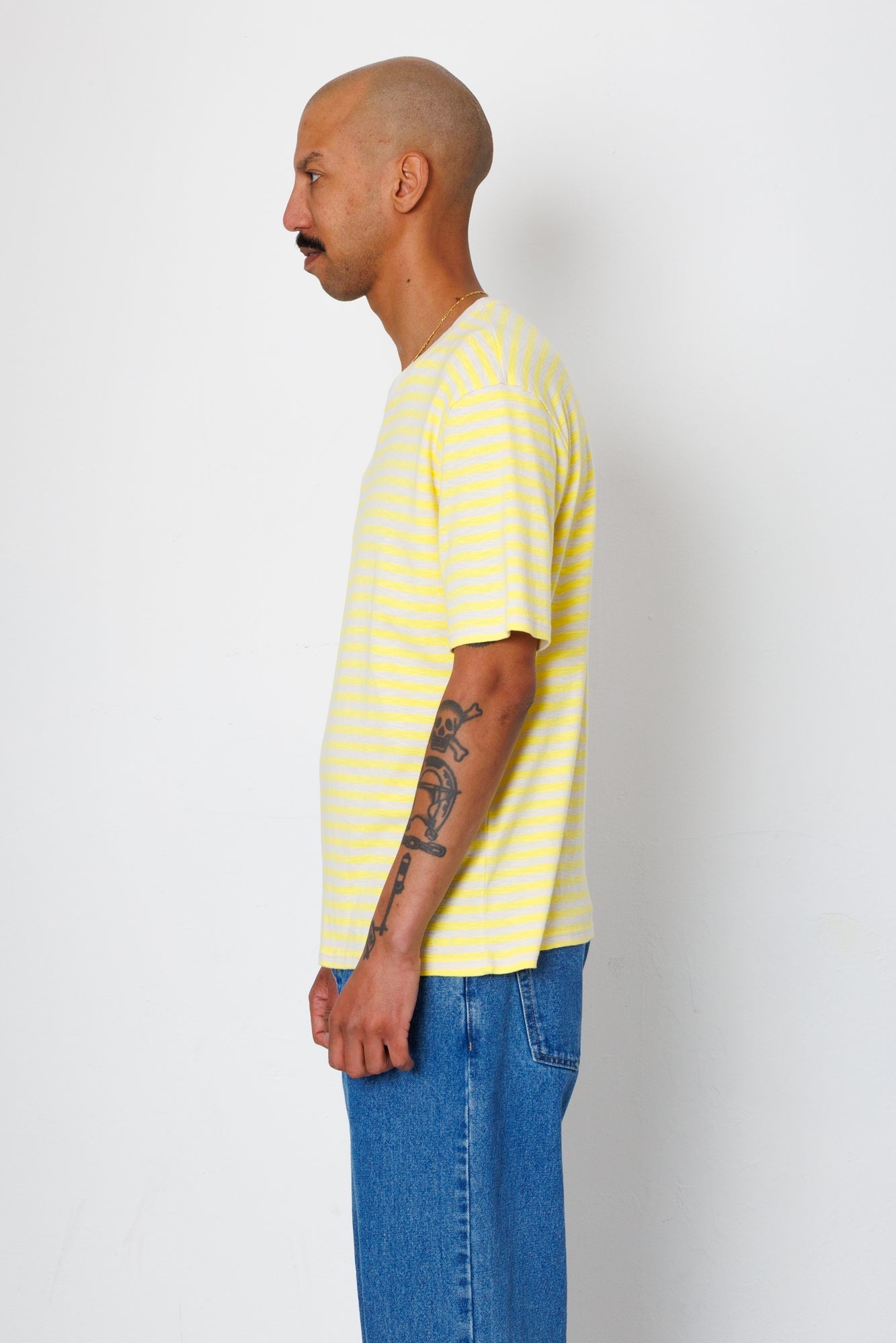 Classic Striped T-Shirt - Yellow / Ecru