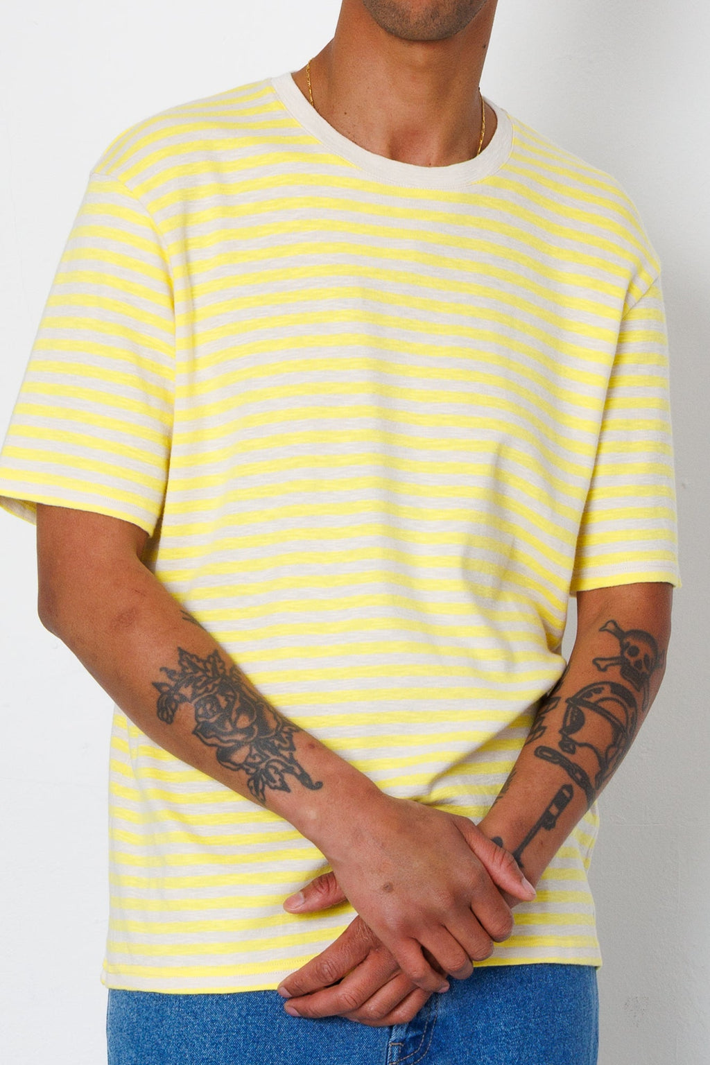 Classic Striped T-Shirt - Yellow / Ecru