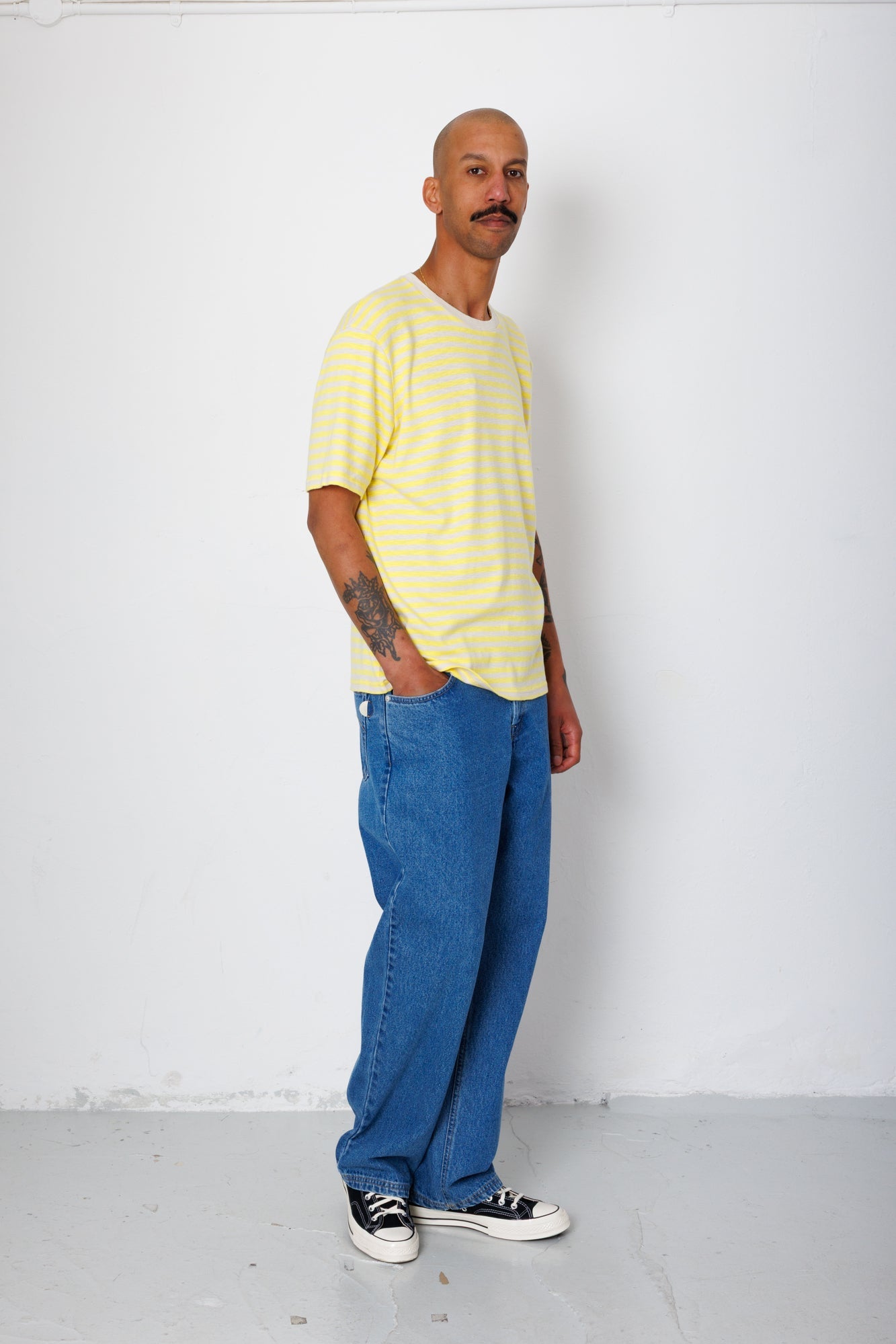 Classic Striped T-Shirt - Yellow / Ecru