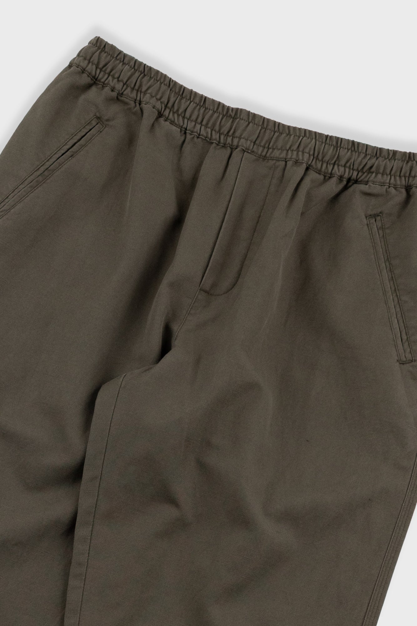 Drawcord Assembly Pant - Dark Olive Slub Linen