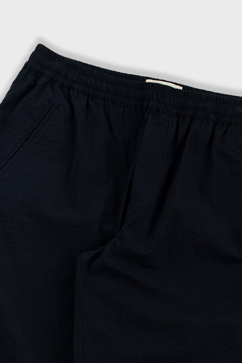 Drawcord Assembly Pant - Black Seersucker