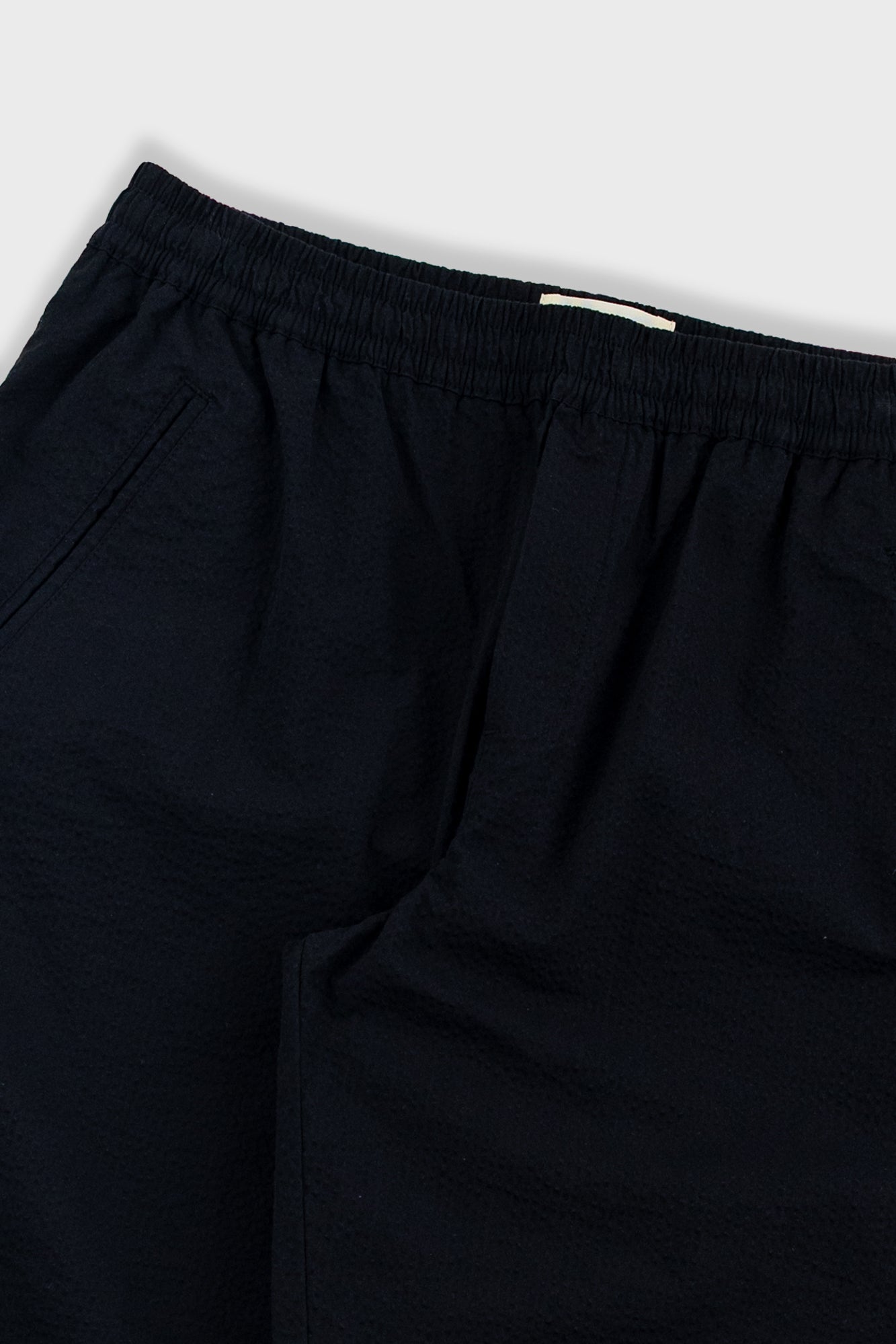 Drawcord Assembly Pant - Black Seersucker