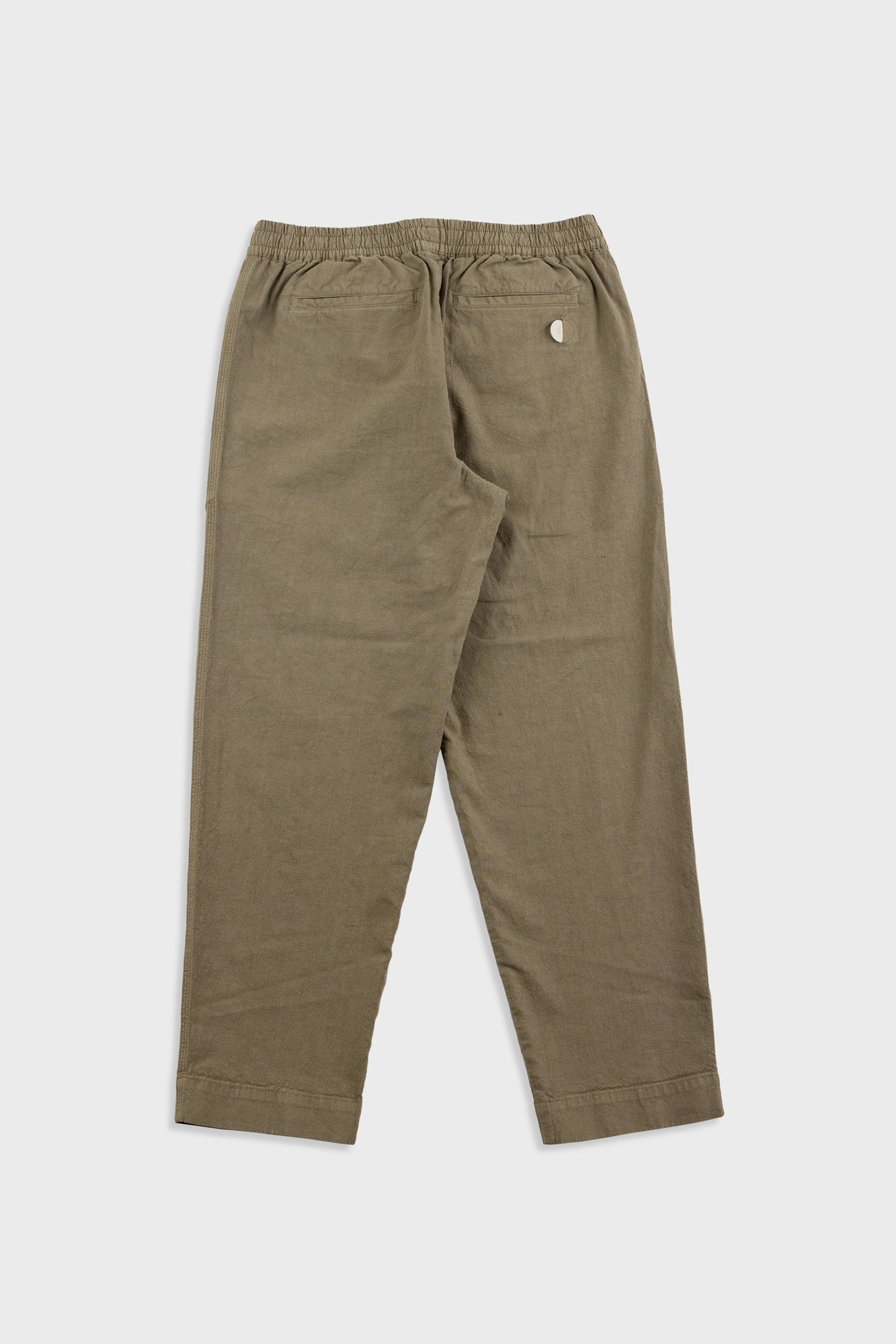 Drawcord Assembly Pant - Khaki Cotton Linen