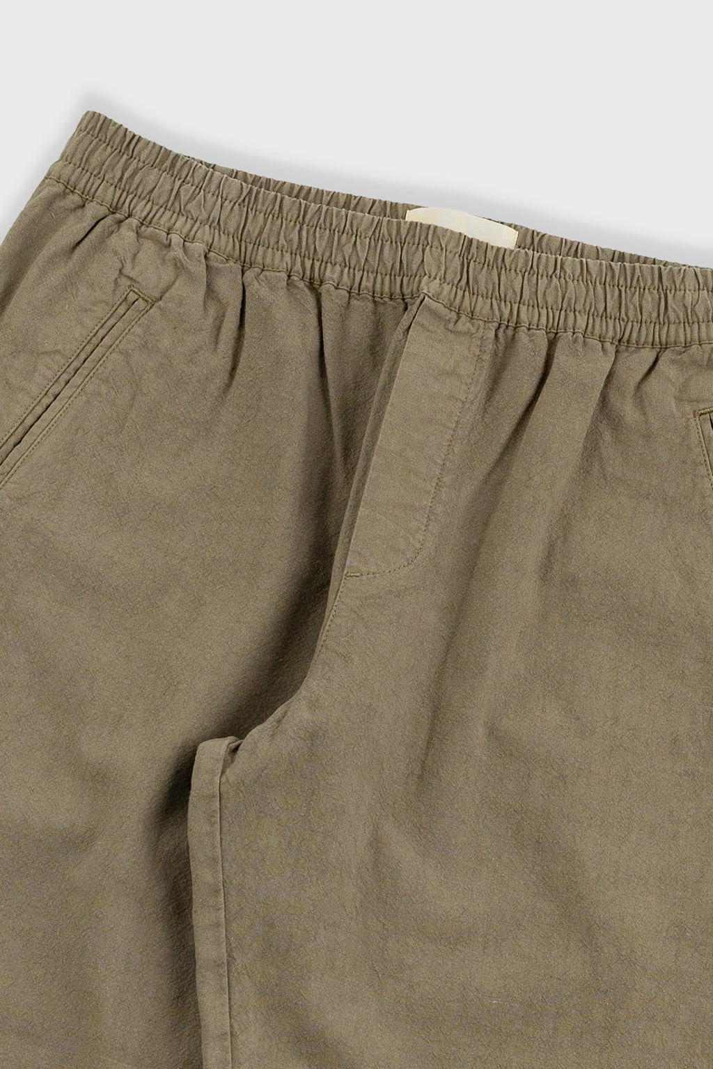 Drawcord Assembly Pant - Khaki Cotton Linen