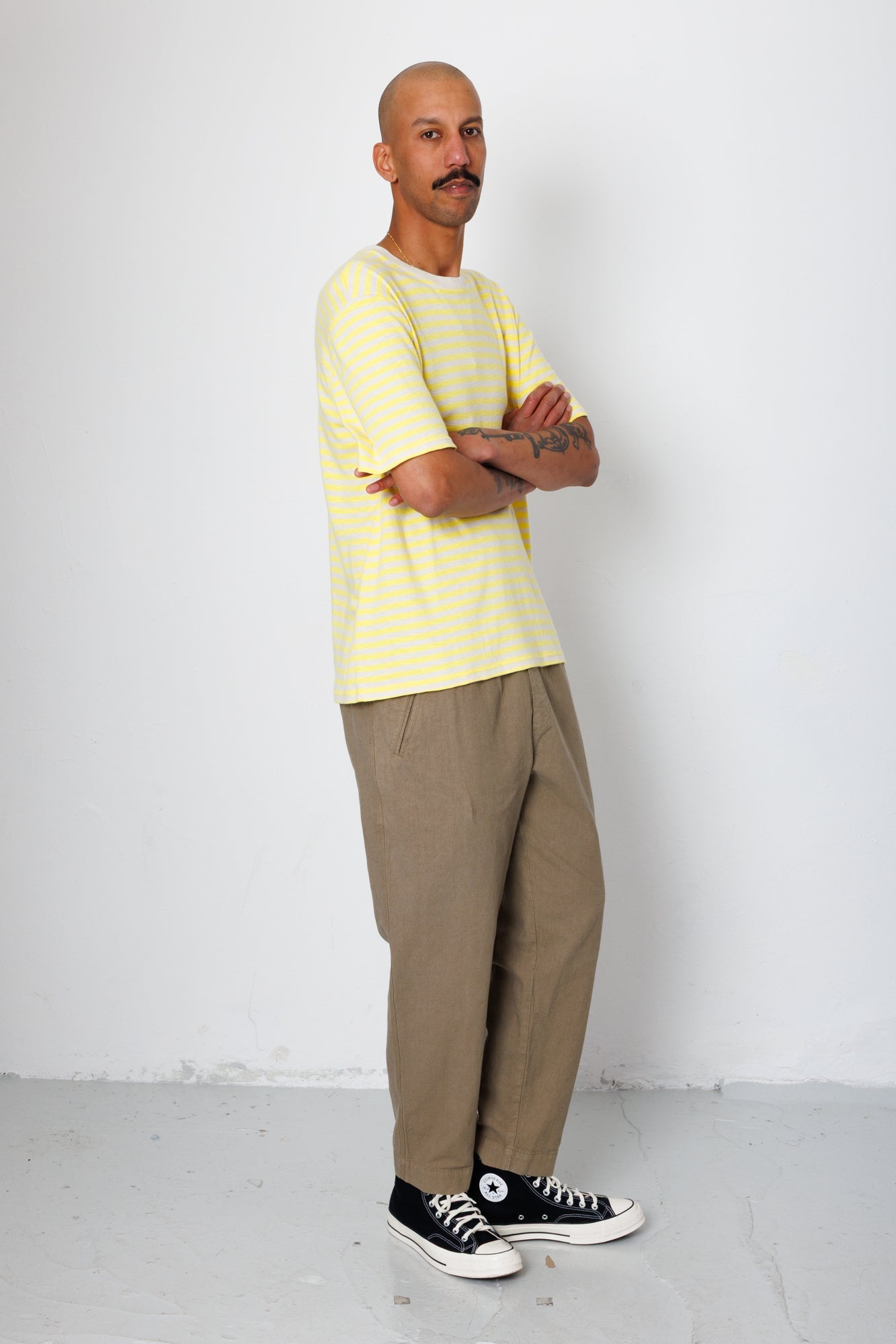 Drawcord Assembly Pant - Khaki Cotton Linen