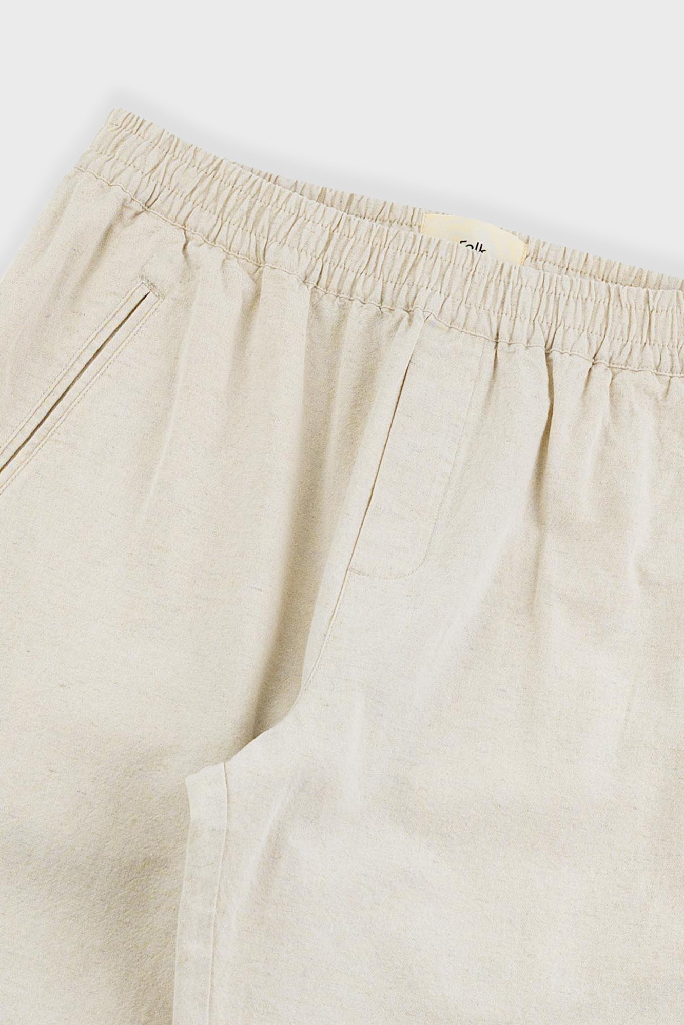 Drawcord Assembly Pant - Natural Linen Cotton Canvas