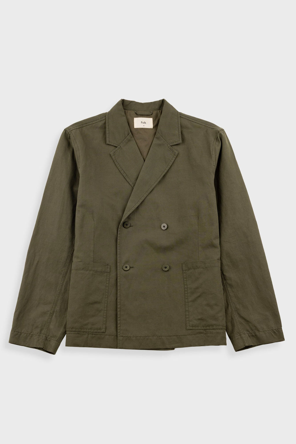 Easy Fit Blazer - Dark Olive Slub Linen