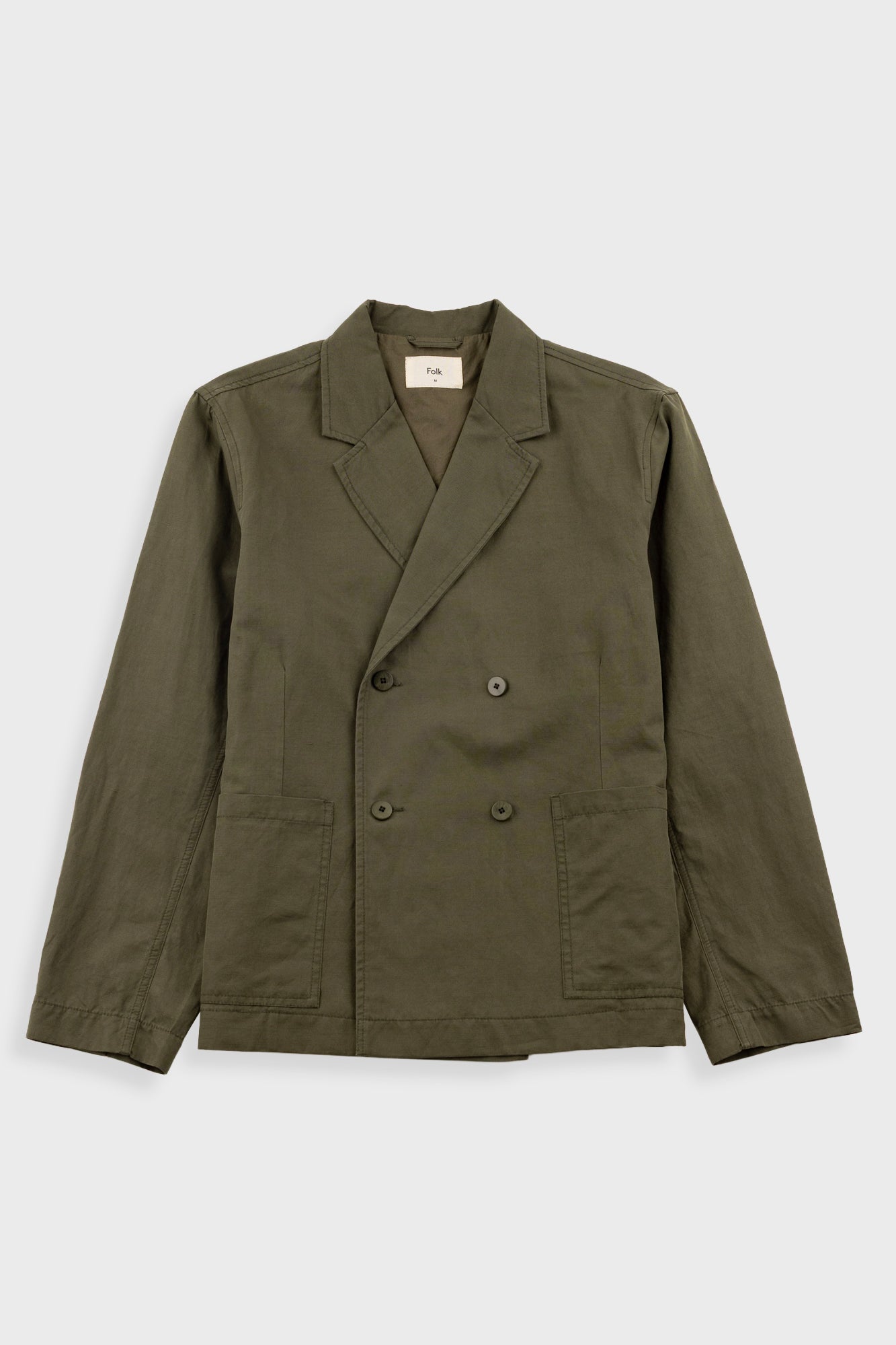 Easy Fit Blazer - Dark Olive Slub Linen