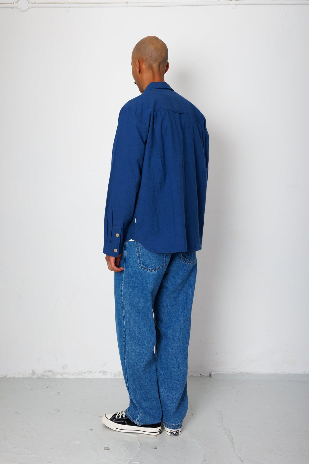 Easy Fit Shirt - Blue Crinkle