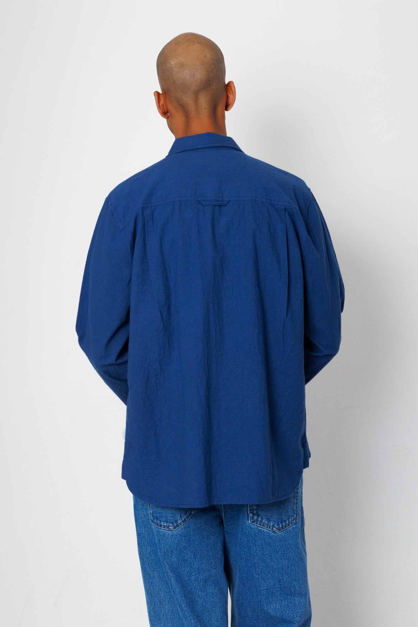 Easy Fit Shirt - Blue Crinkle