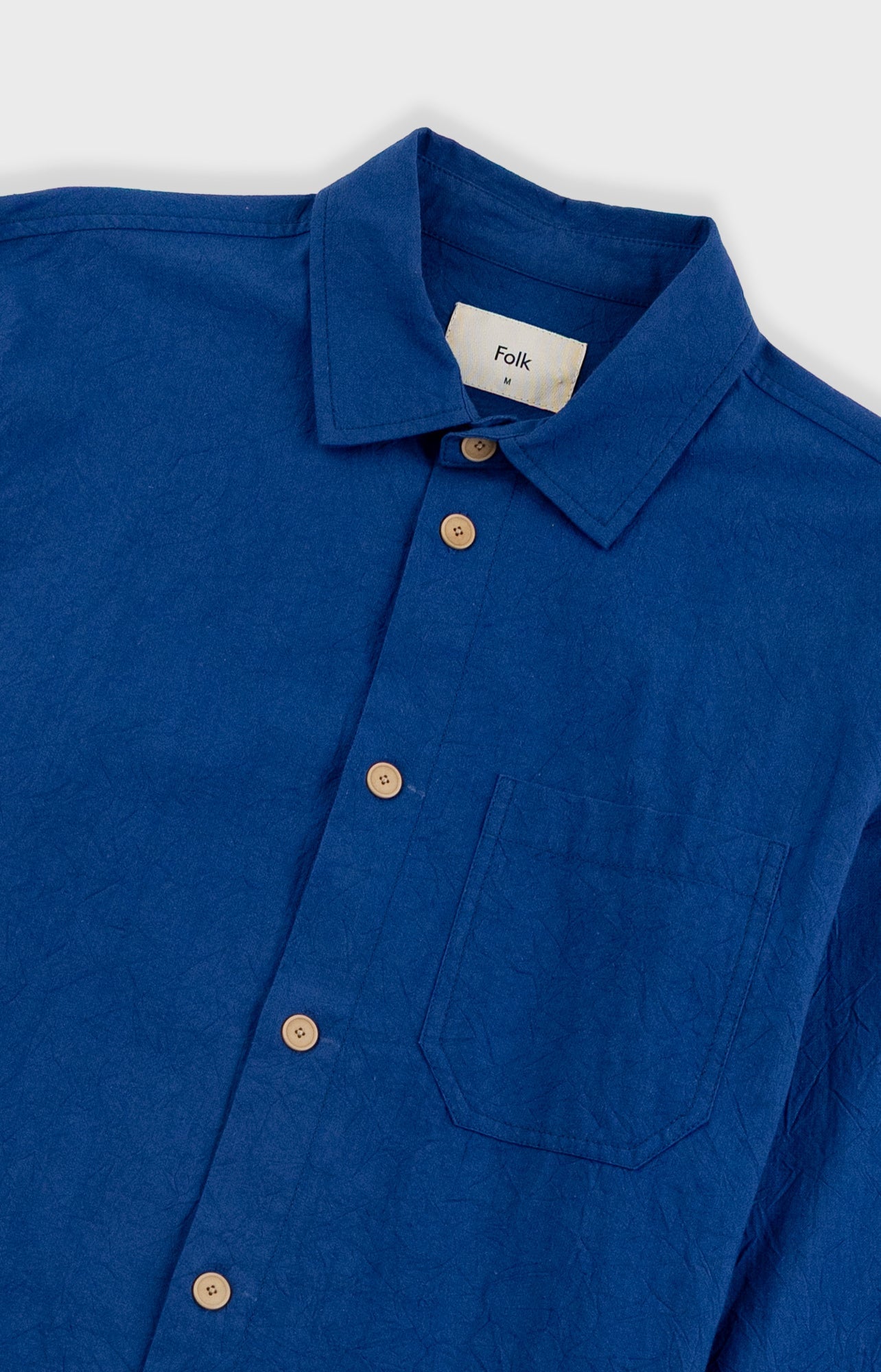Easy Fit Shirt - Blue Crinkle