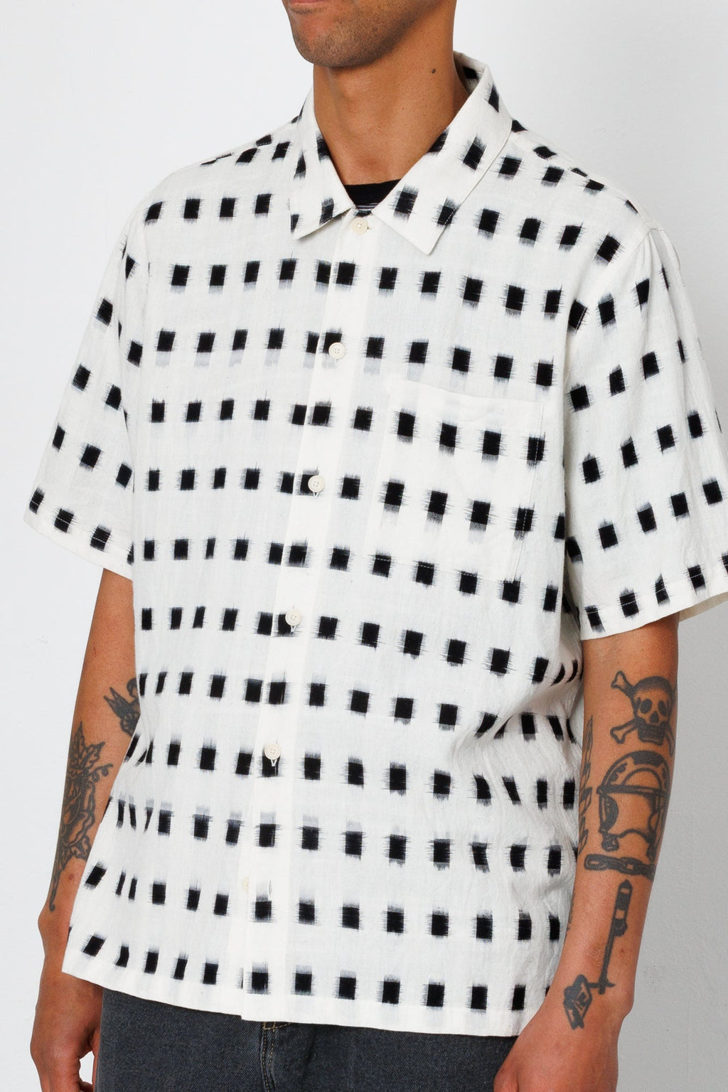Gabe Shirt - Black Window Ikat | Folk x Goss Brothers
