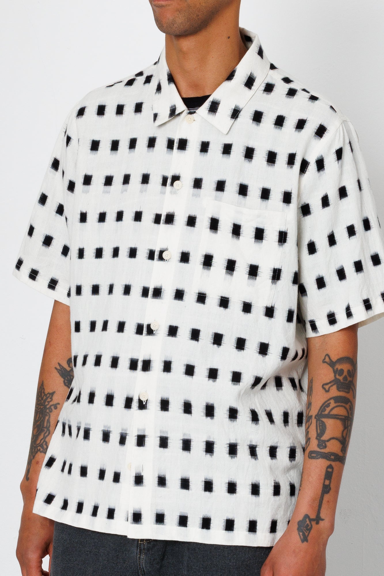 Gabe Shirt - Black Window Ikat | Folk x Goss Brothers