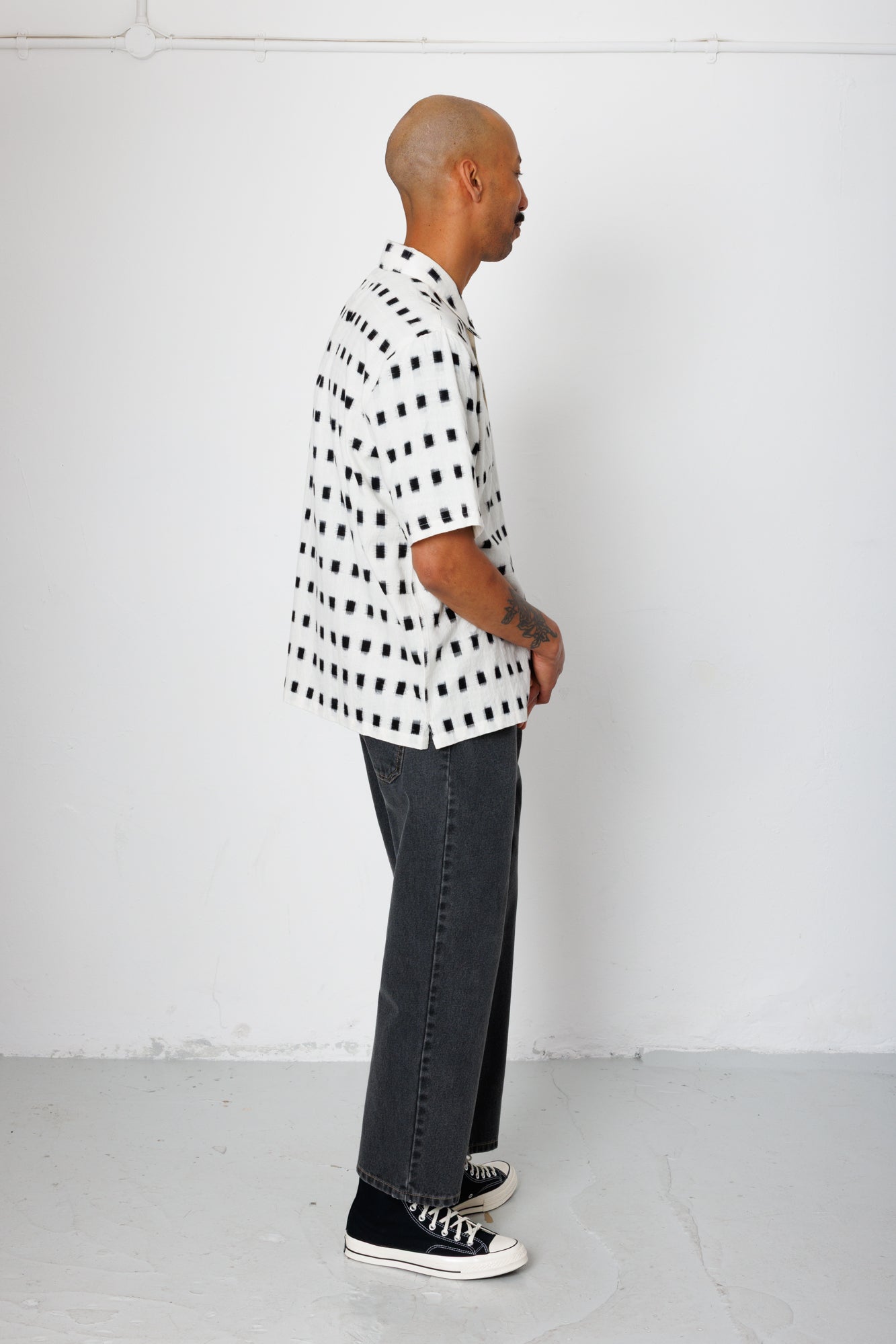 Gabe Shirt - Black Window Ikat | Folk x Goss Brothers