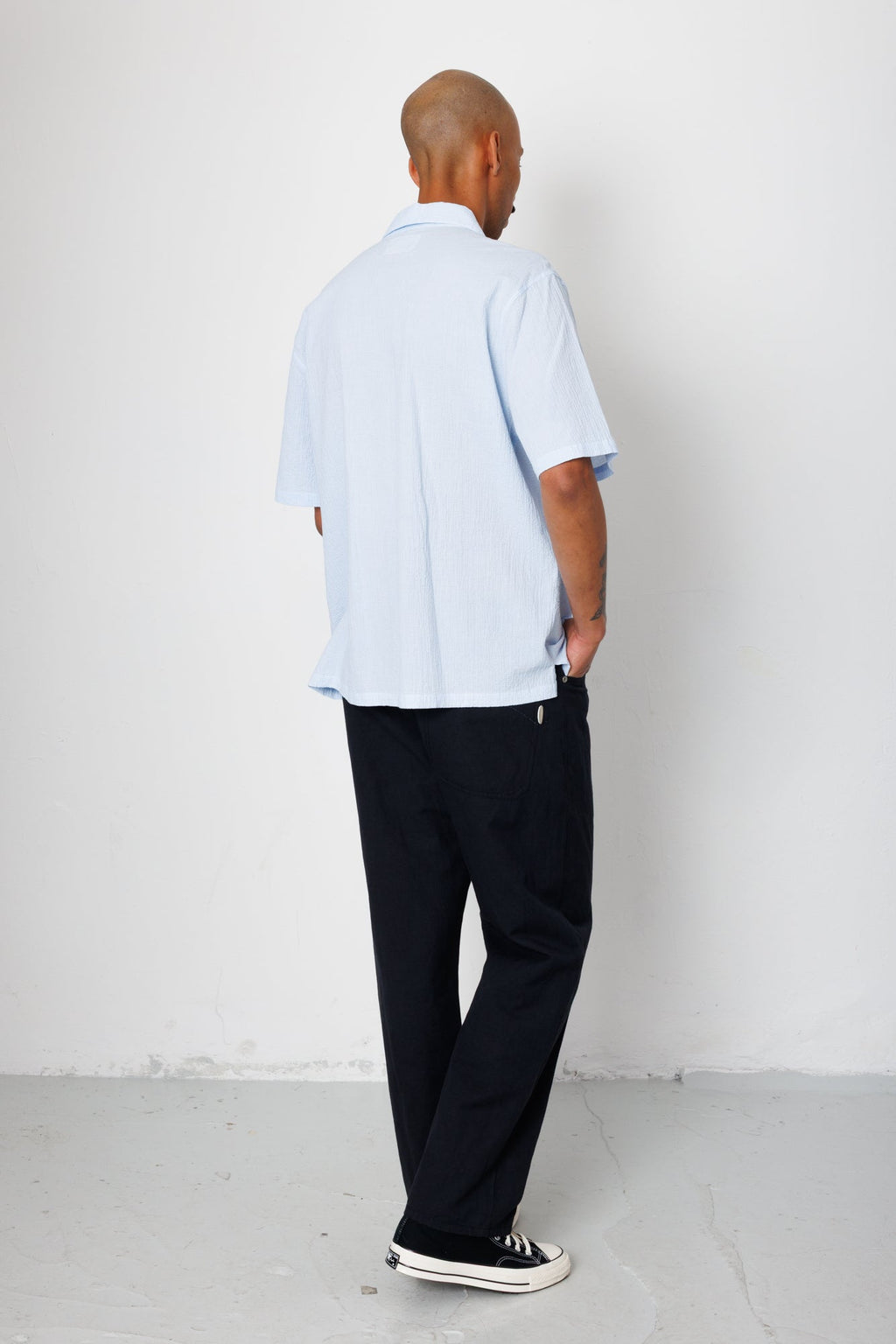 Gabe Shirt - Light Blue Textured