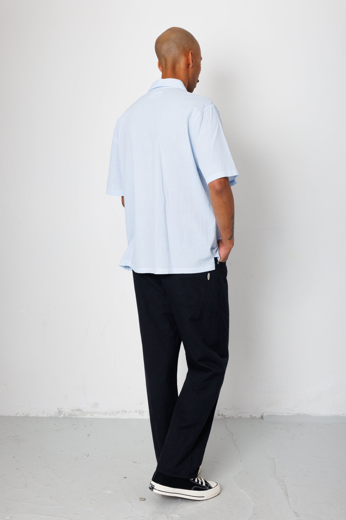 Gabe Shirt - Light Blue Textured
