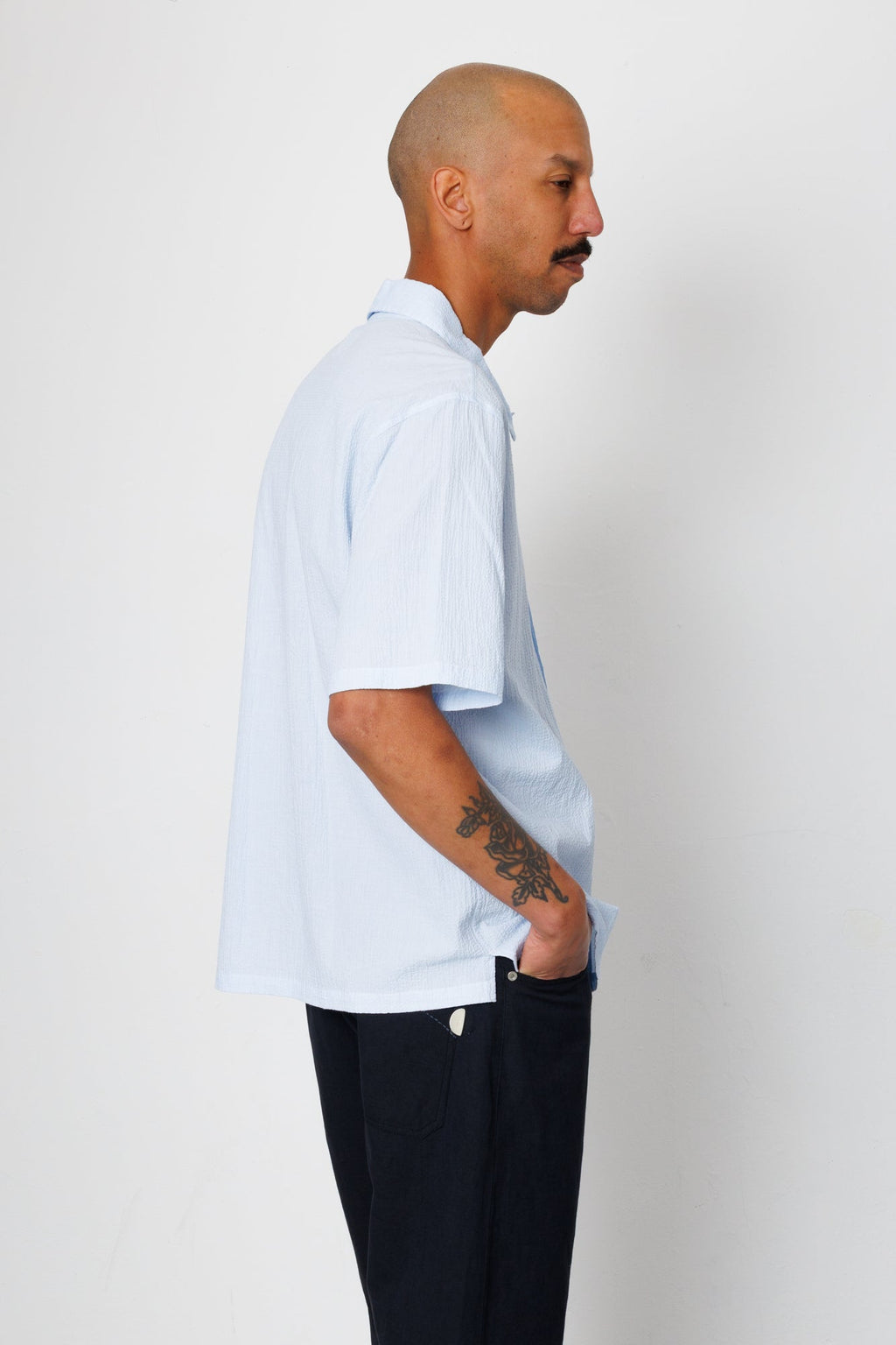 Gabe Shirt - Light Blue Textured