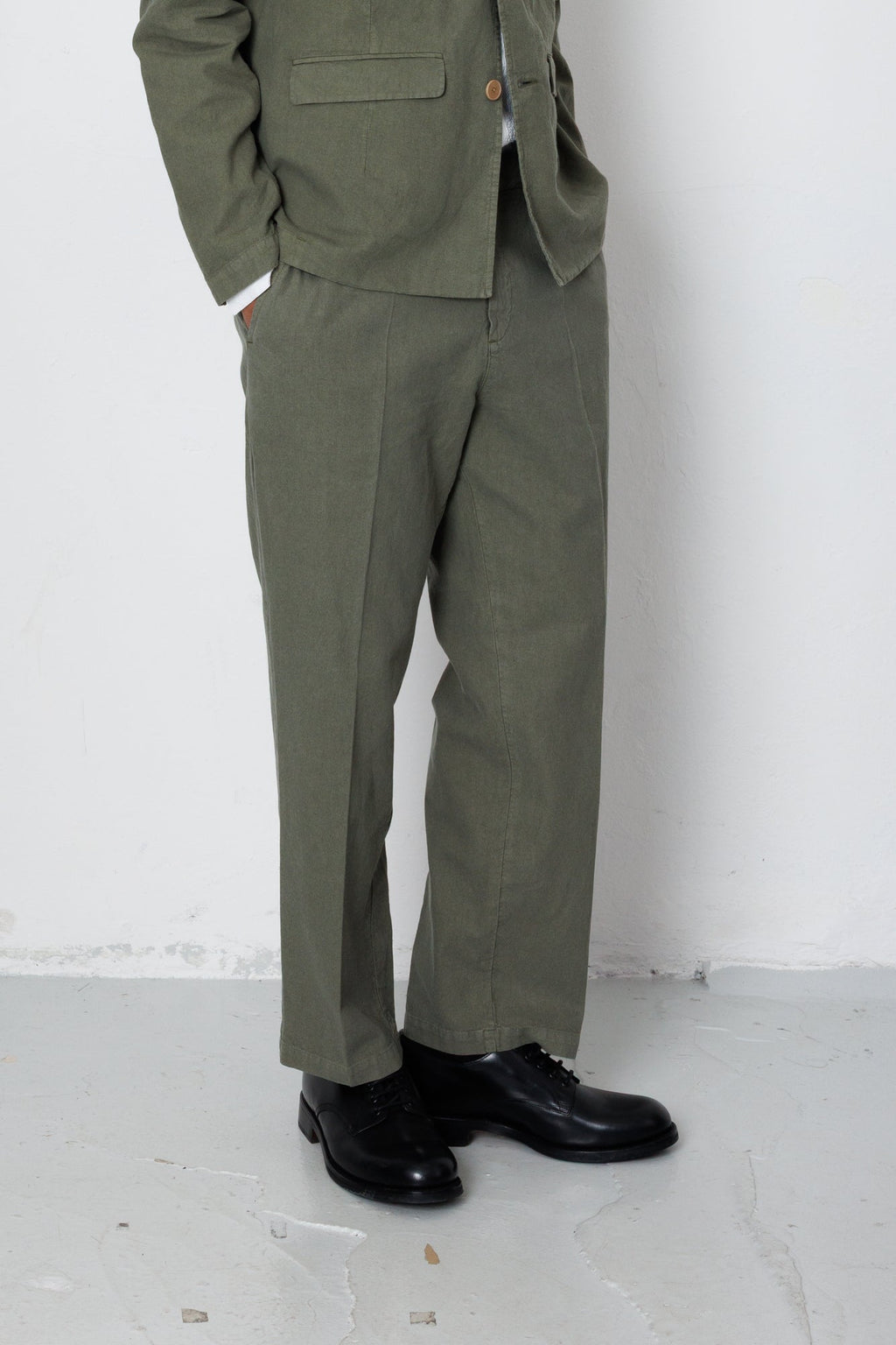 Lunar Suit Trouser - Dark Sage