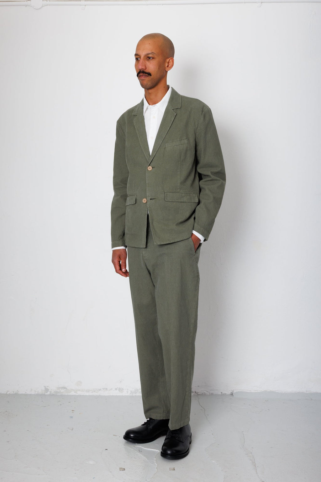 Lunar Suit Trouser - Dark Sage