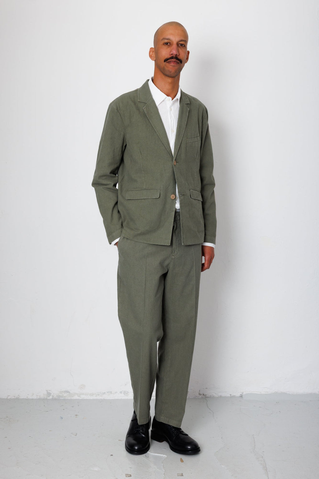 Lunar Suit Trouser - Dark Sage