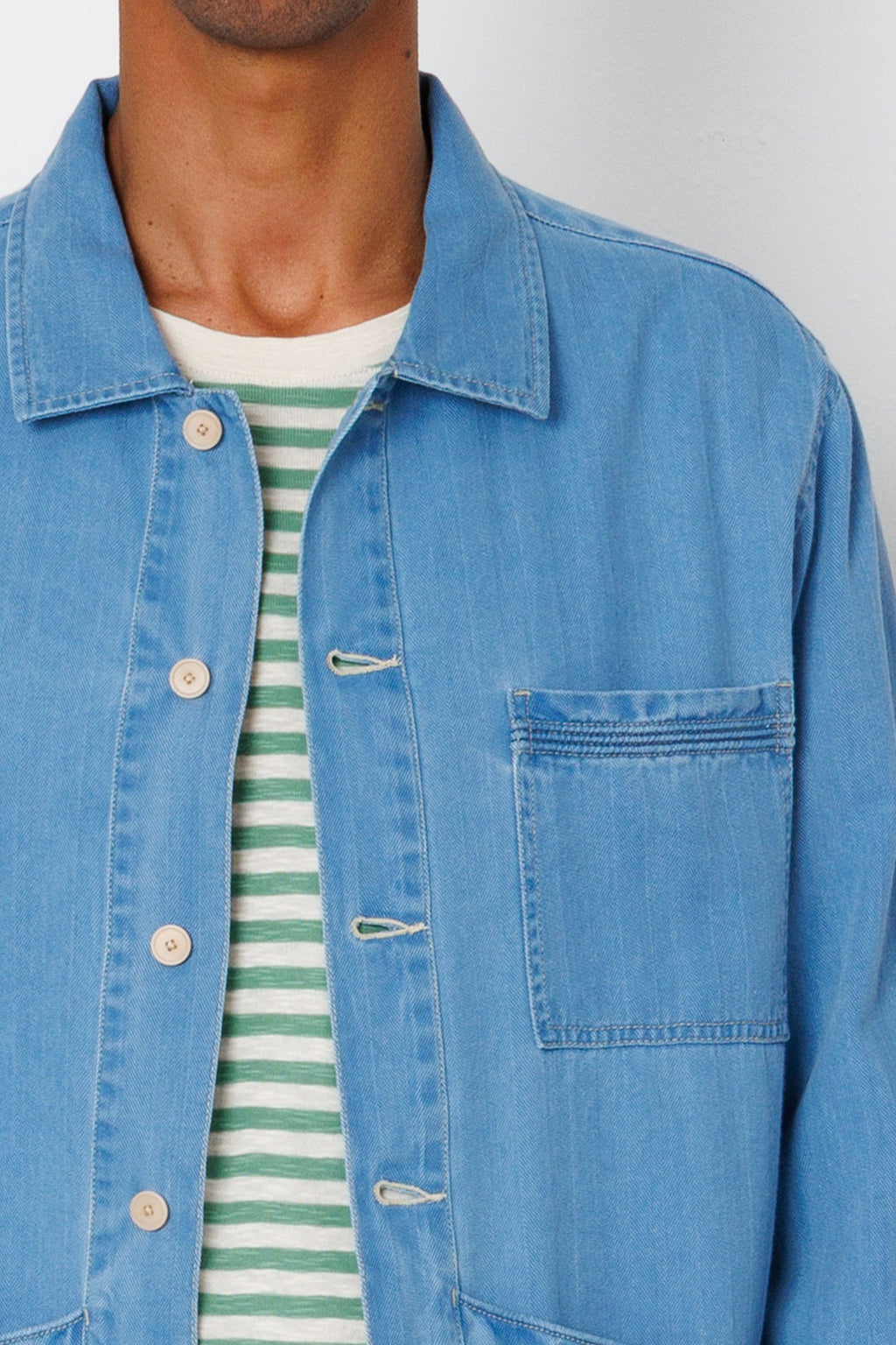 Meyer Shirt Jacket - Herringbone Denim