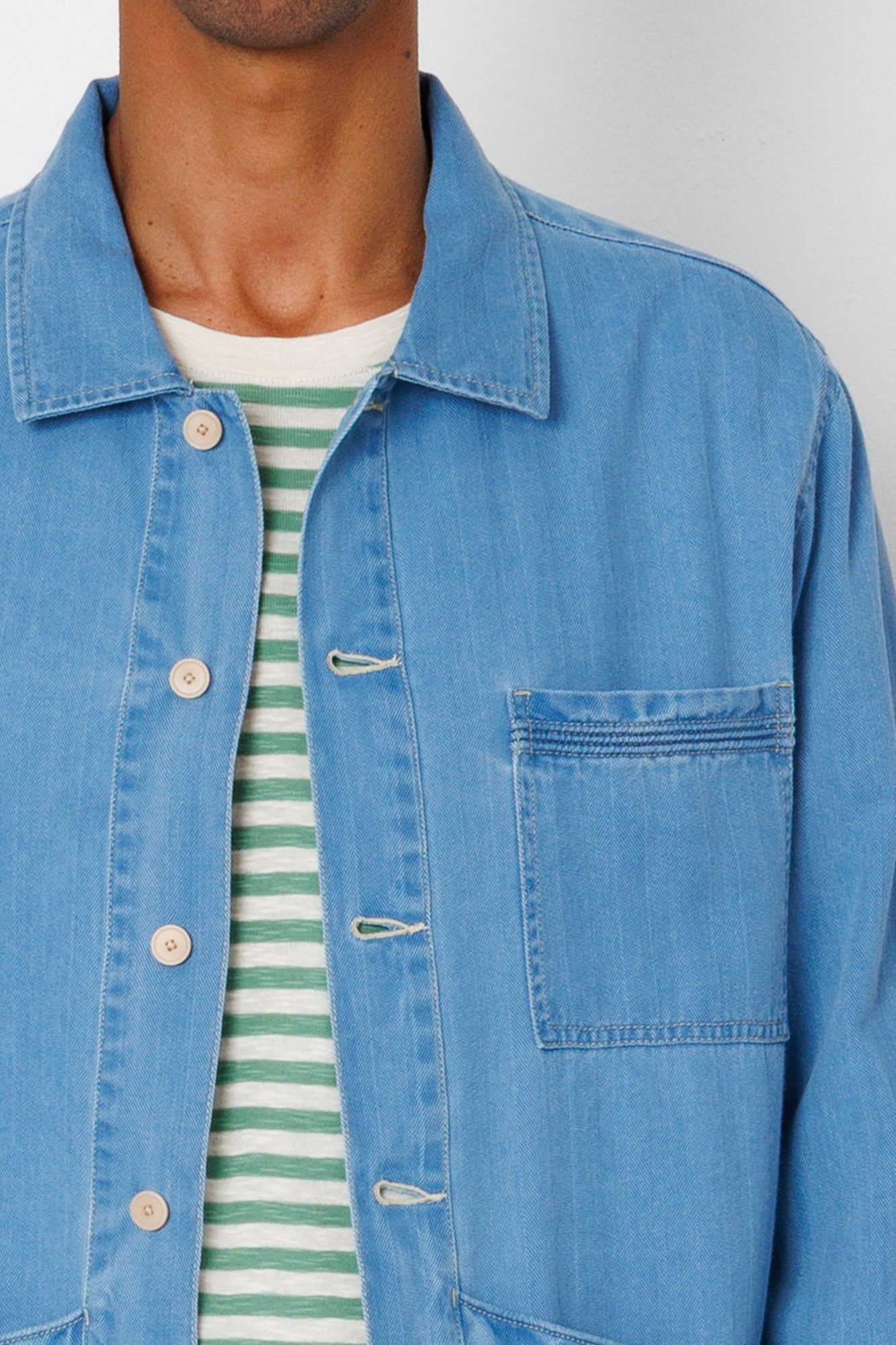 Meyer Shirt Jacket - Herringbone Denim
