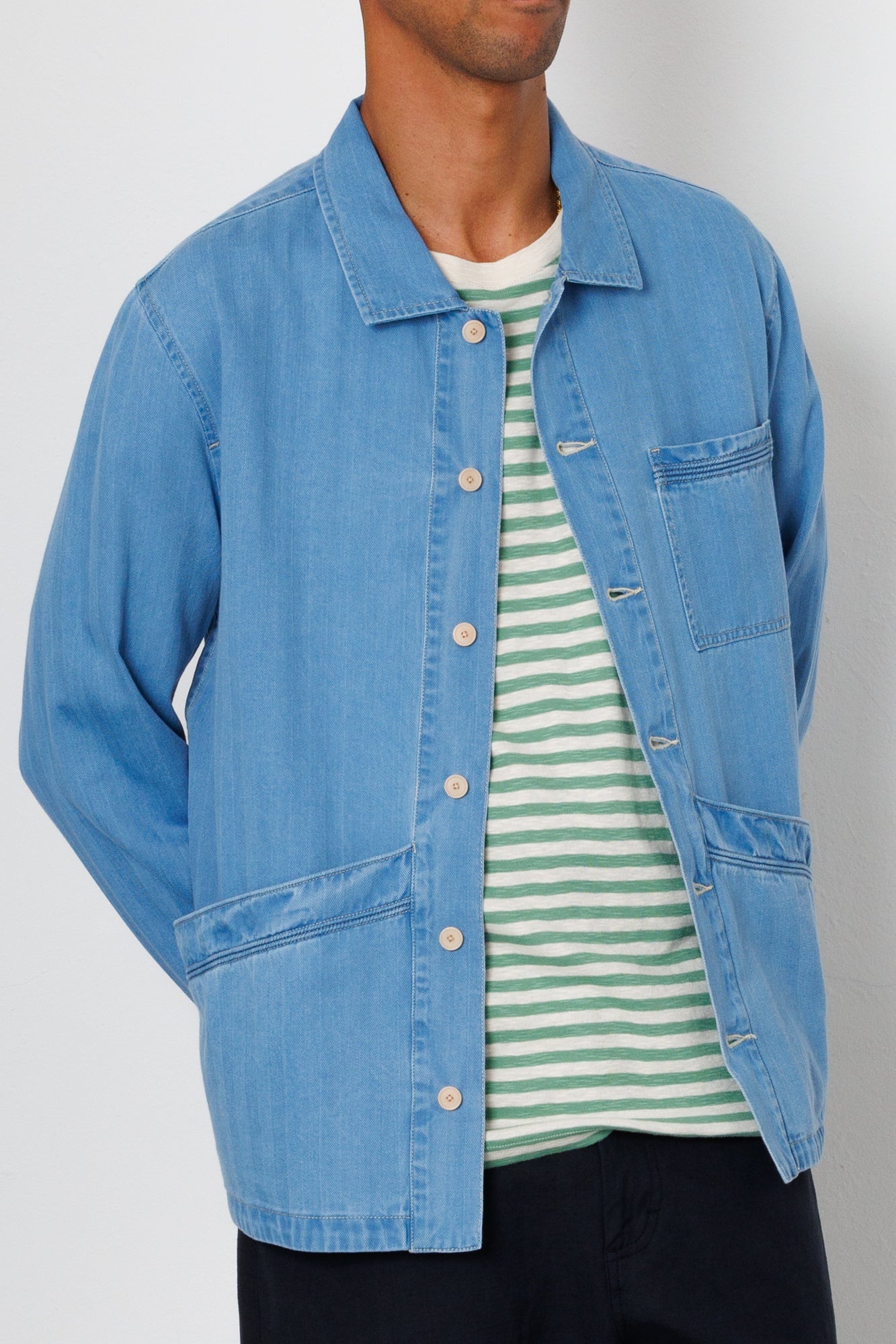 Meyer Shirt Jacket - Herringbone Denim