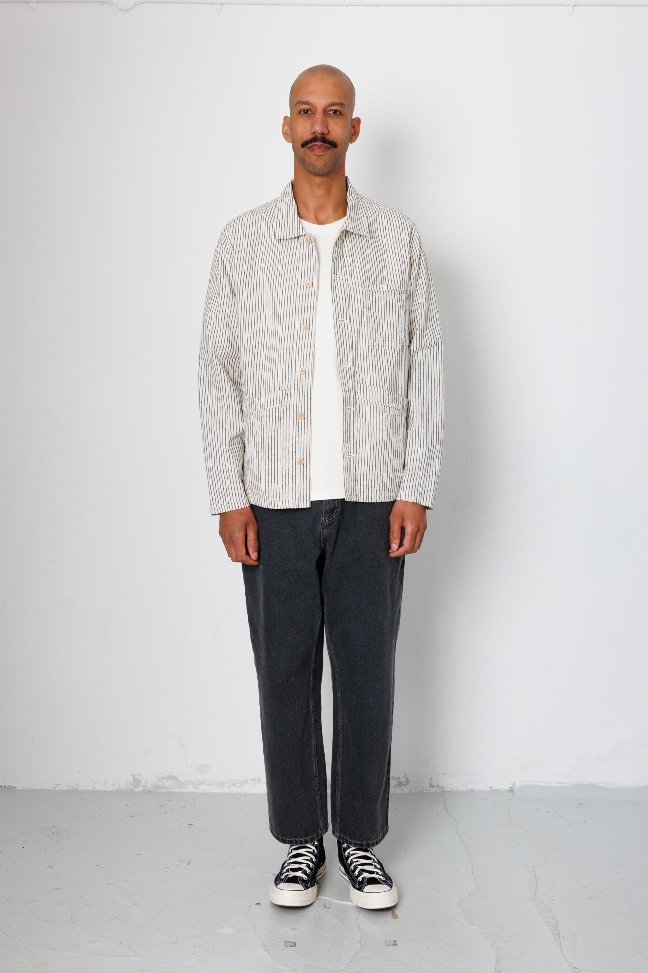 Meyer Shirt Jacket - Monochrome Stripe