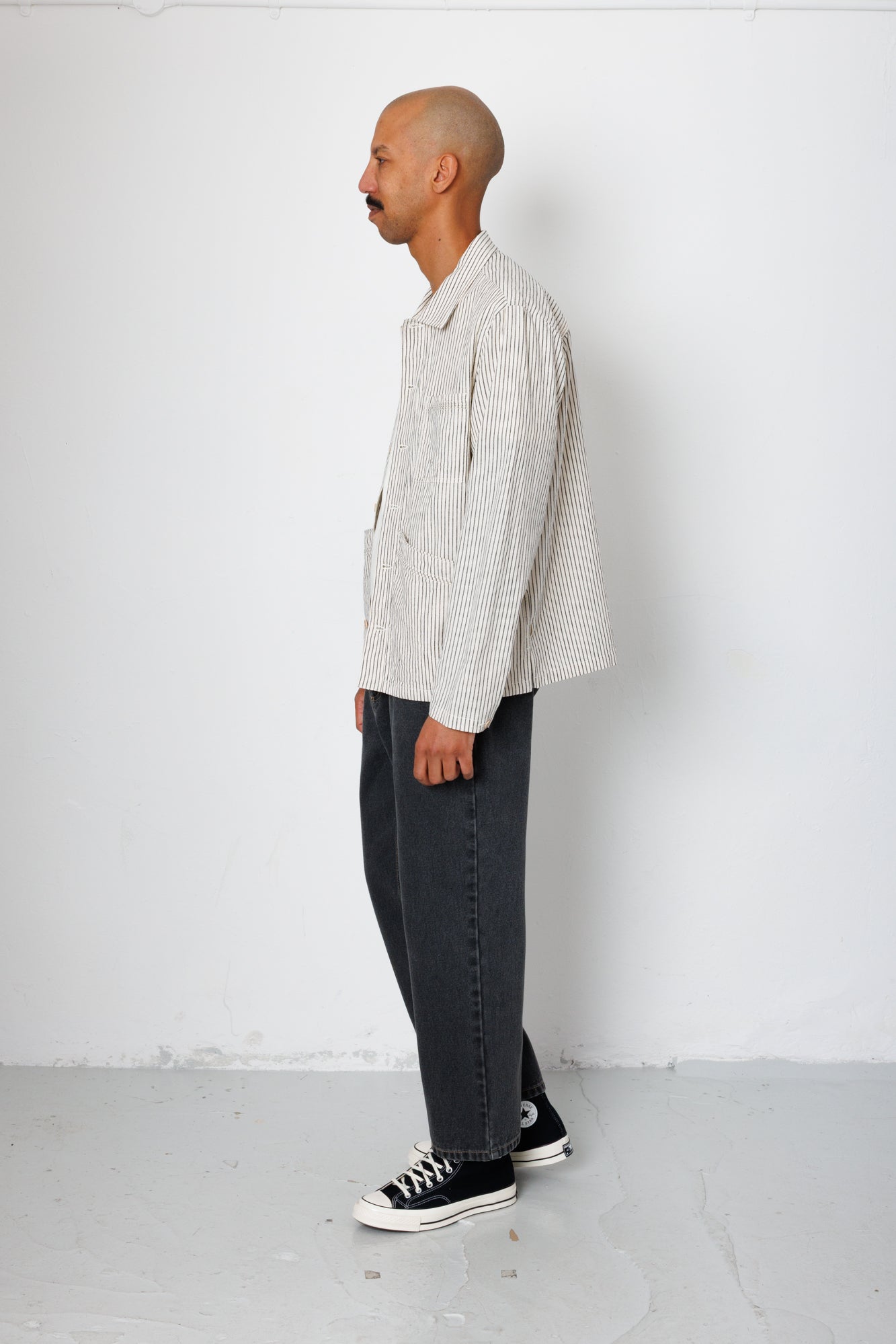 Meyer Shirt Jacket - Monochrome Stripe