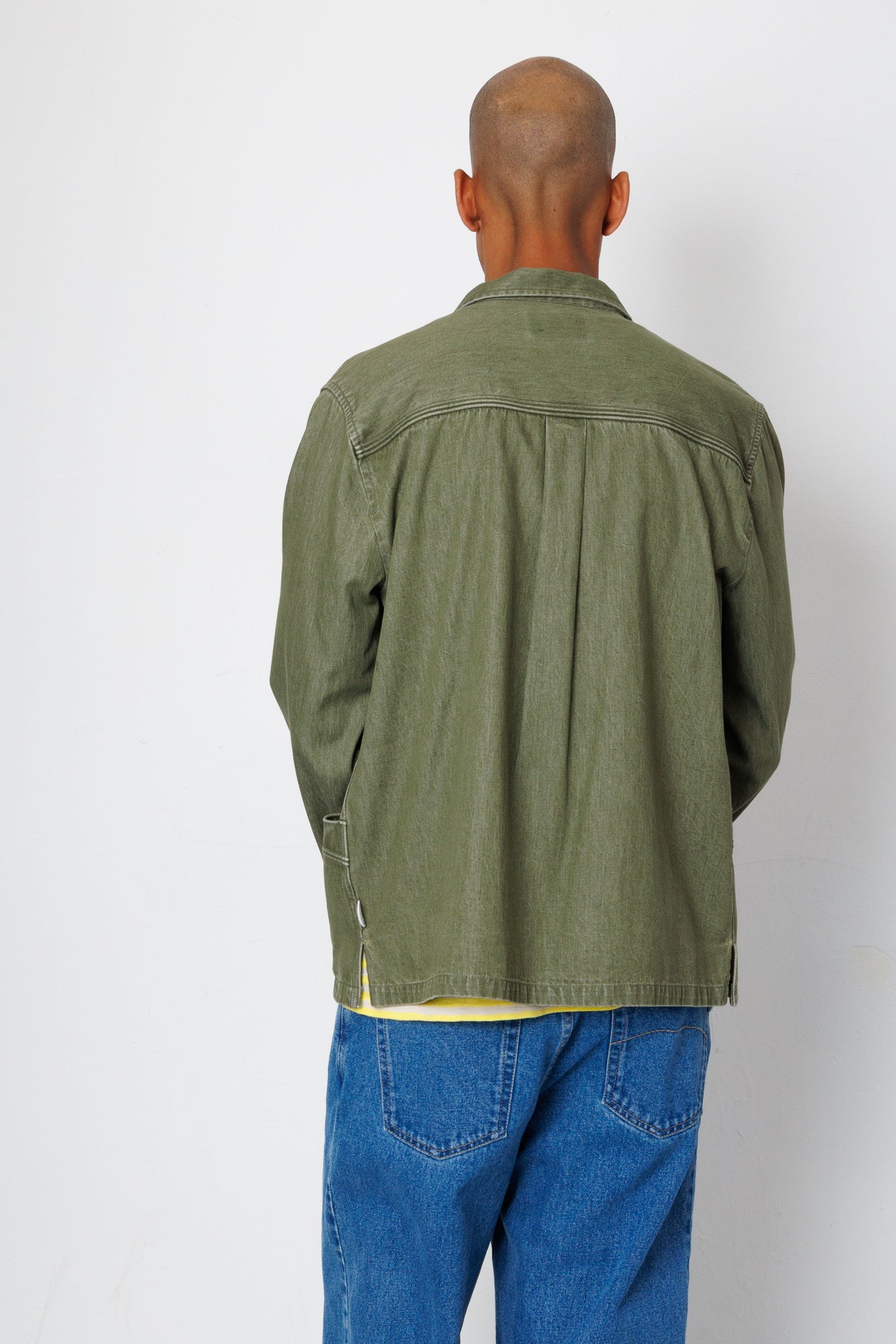 Meyer Shirt Jacket - Sage Lightweight Denim